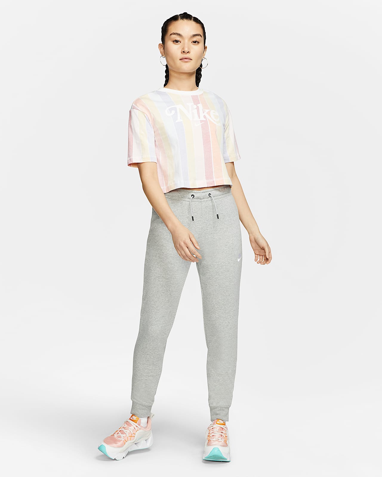 women's nike sportswear essential jogger pants grey