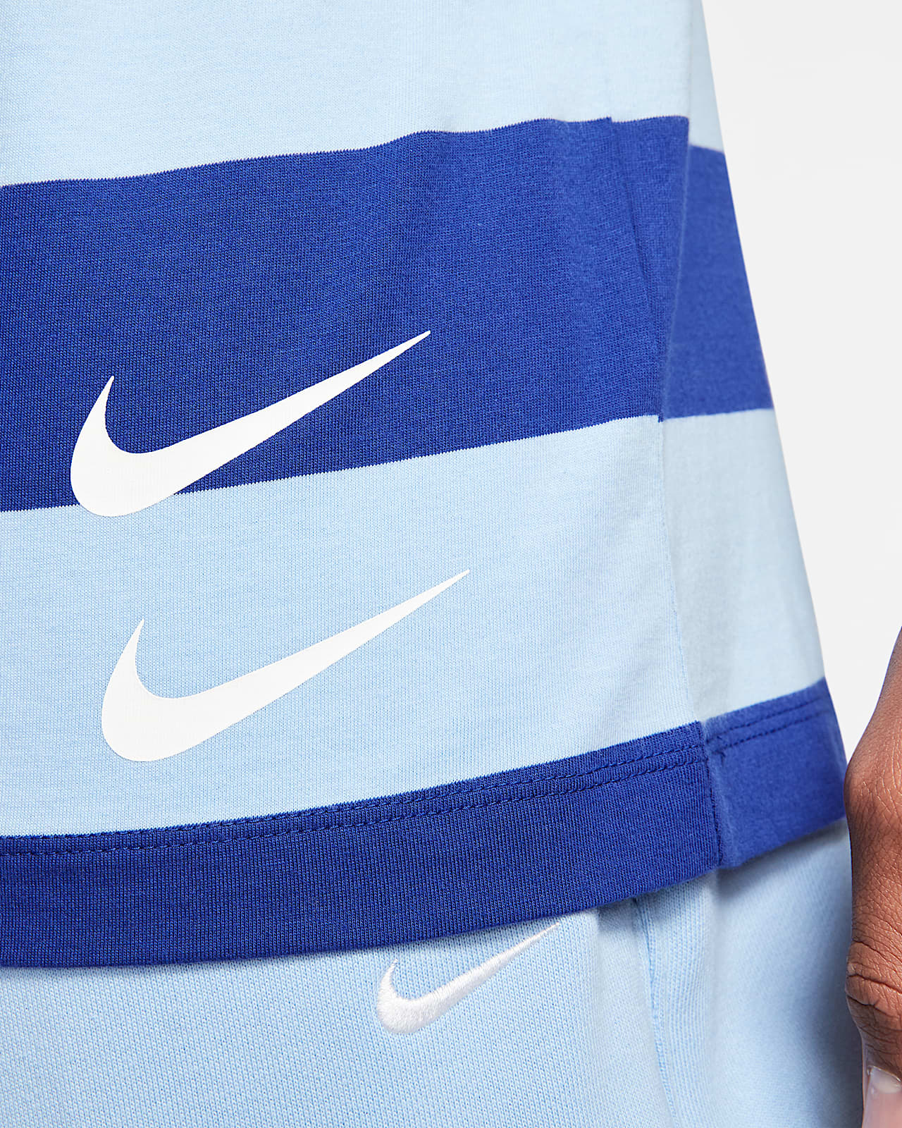 nike swoosh stripe t shirt