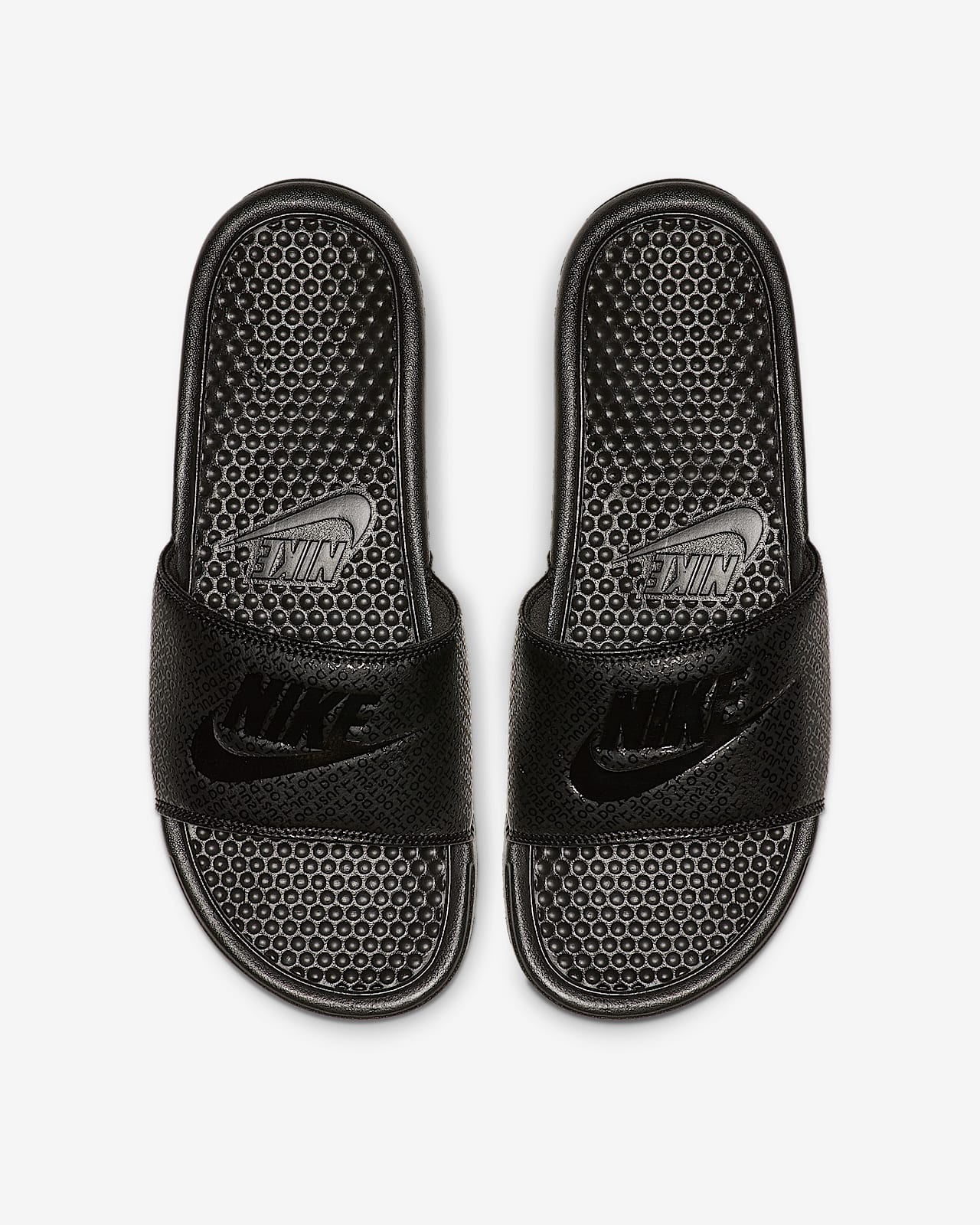 black and gold mens nike slides