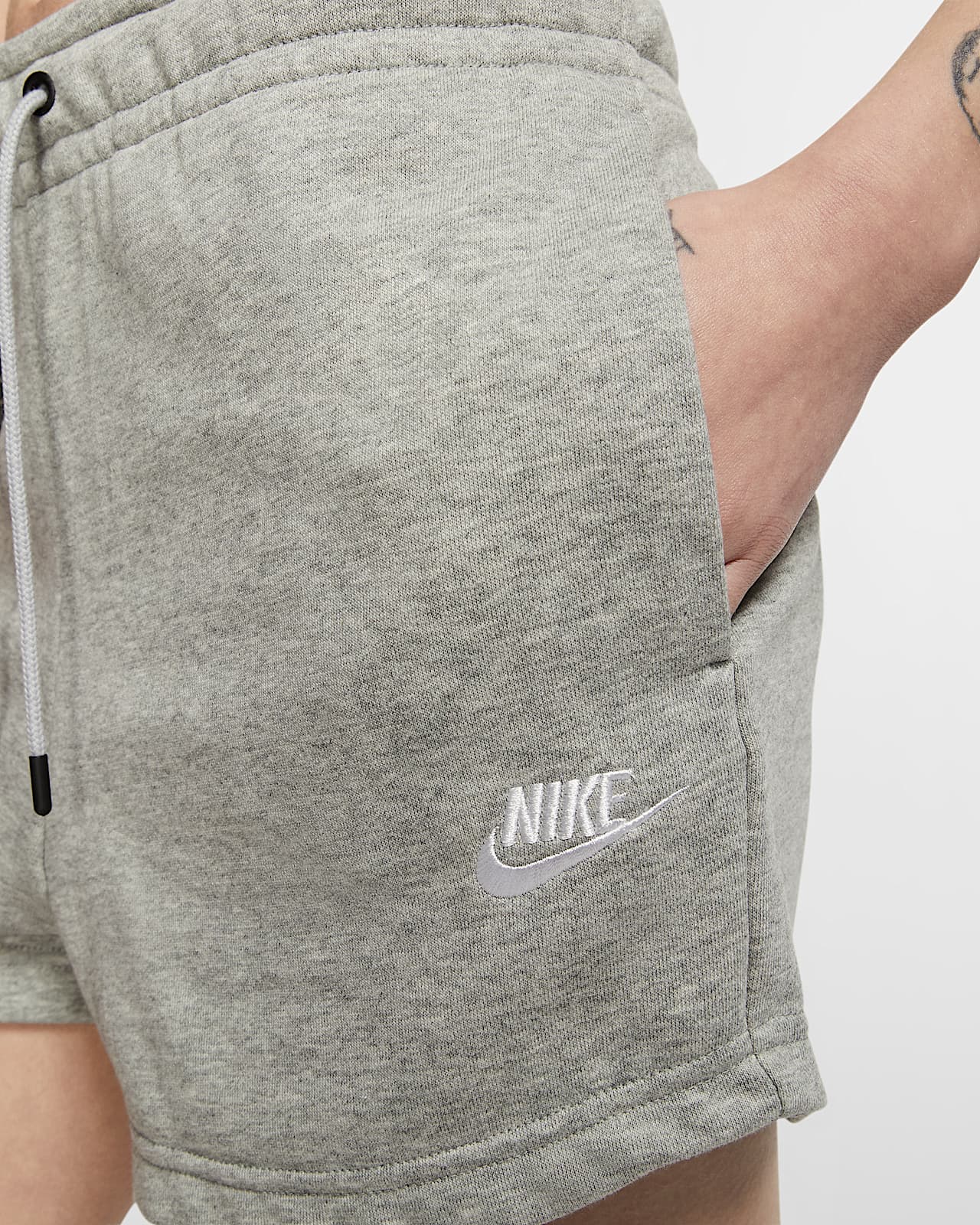 women's nike french terry yoga shorts
