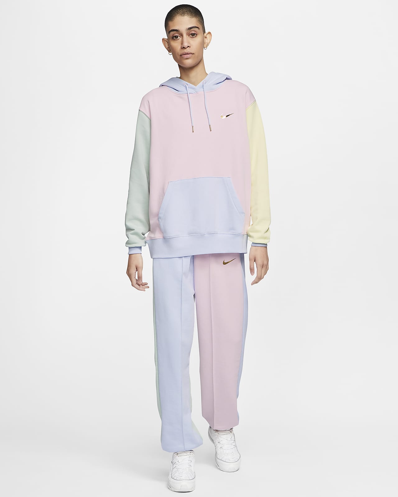 nike hoodie pink foam hydrogen blue