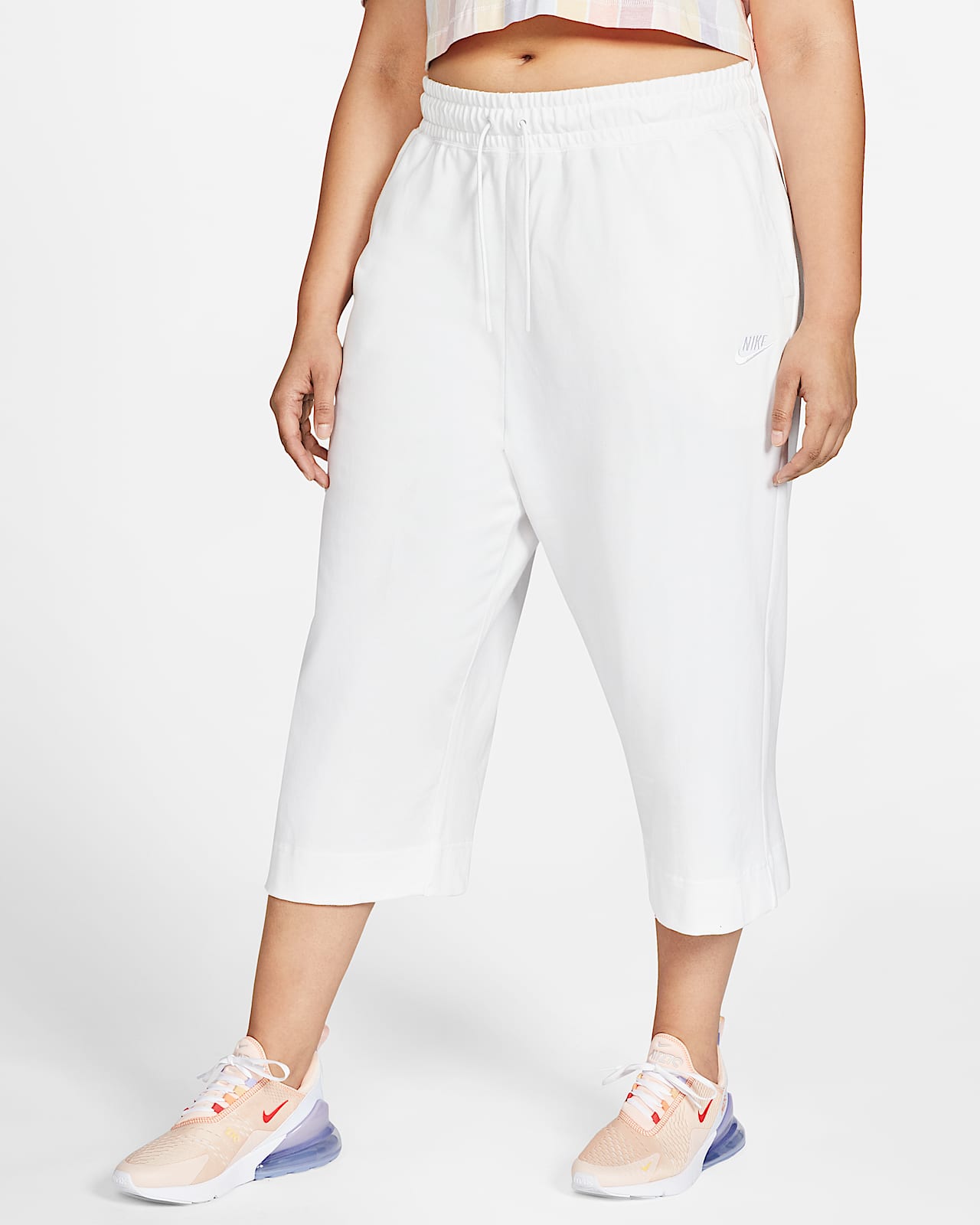 Nike Sportswear capribukser i jersey til dame (store størrelser) Nike Sportswear capribukser i jersey til dame (store størrelser)