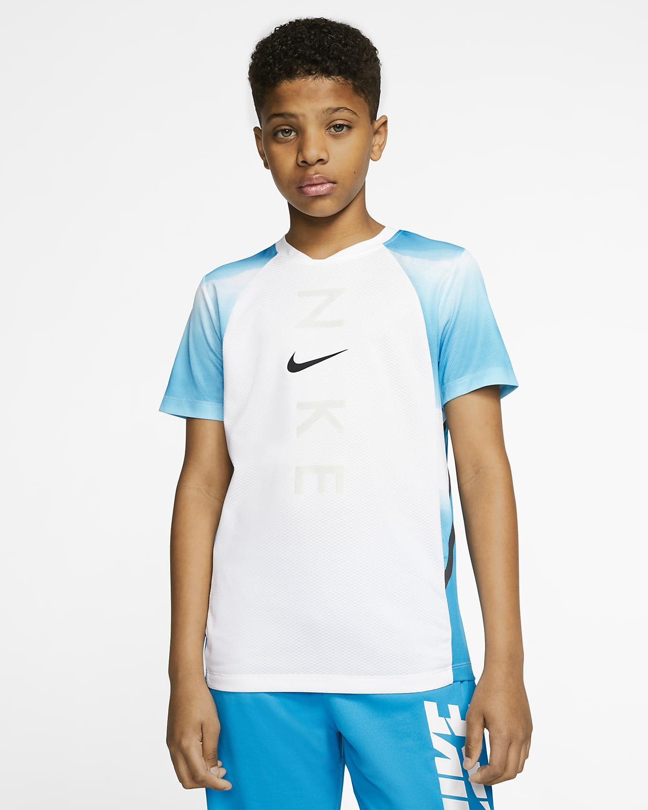 nike blue training top