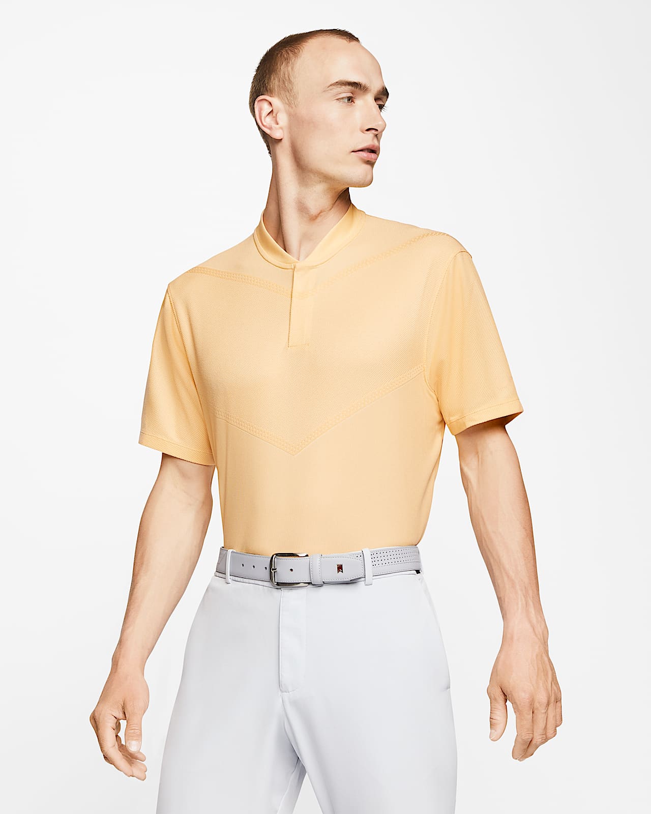 gold nike polo