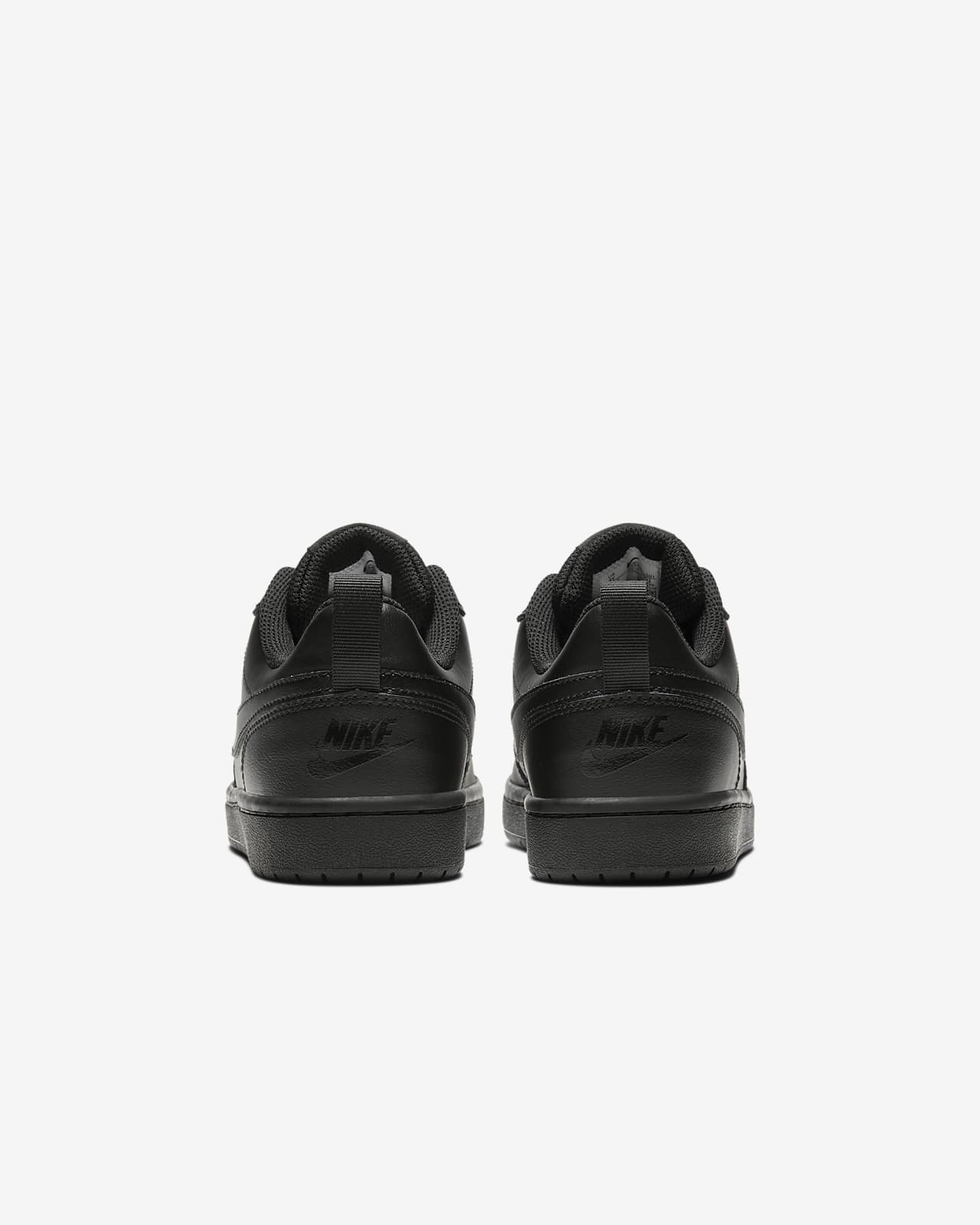 nike black court borough low 2 trainers youth