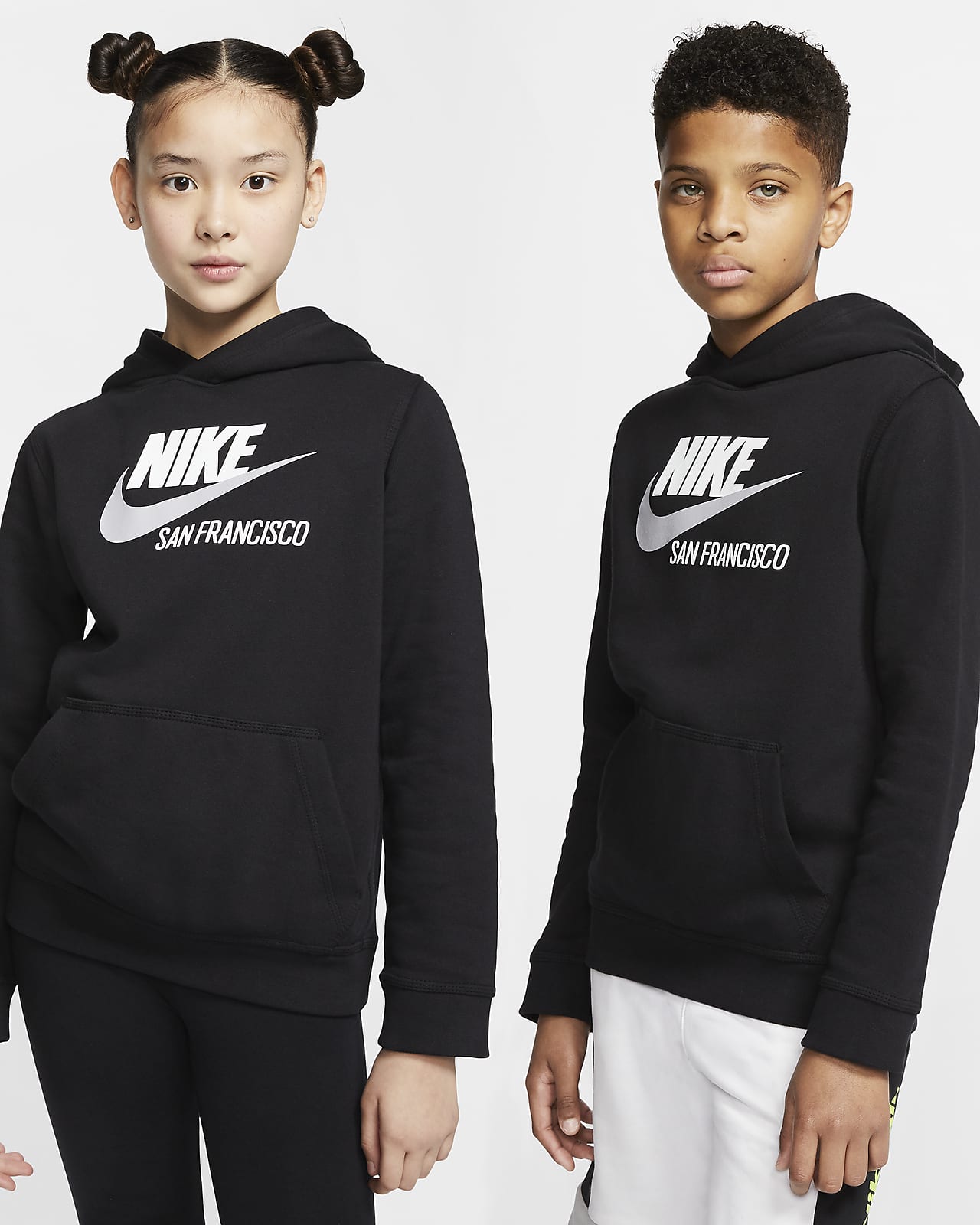 Hoodie. Nike Francisco Pullover Club Sportswear Fleece Big San Nike Kids\'