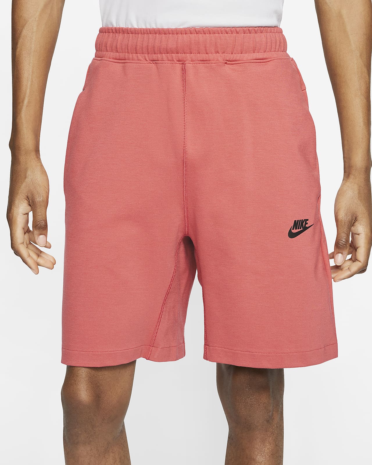 red nike sportswear shorts