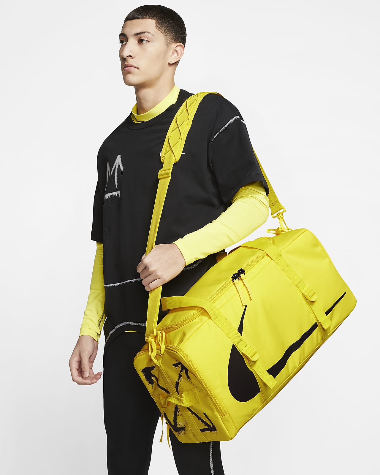 NIKE X OFF-WHITE Yellow Nike Duffle Bag