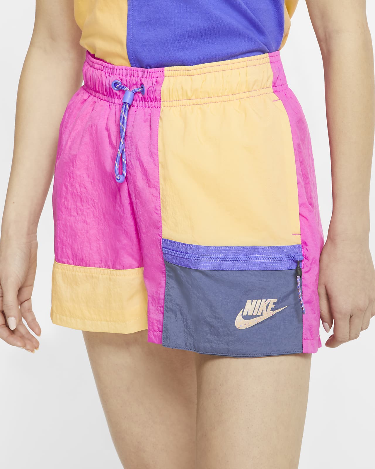 nike pink and yellow shorts