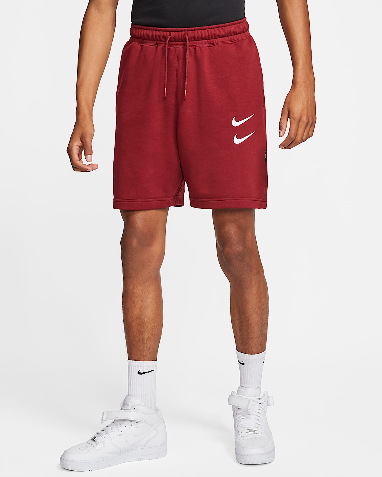 nike sportswear swoosh french terry shorts