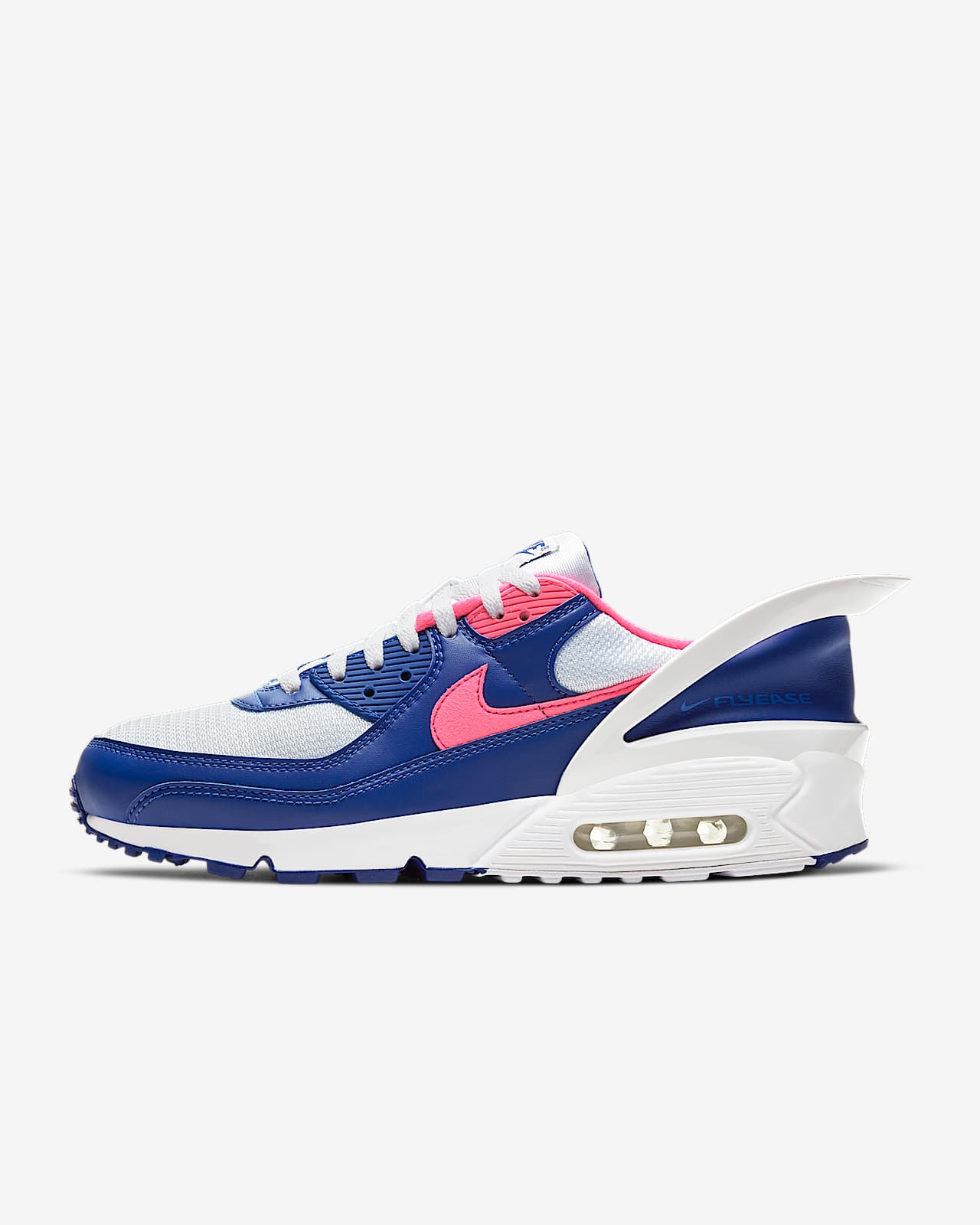 chaussure femme nike air max 90 blanche bleu royal