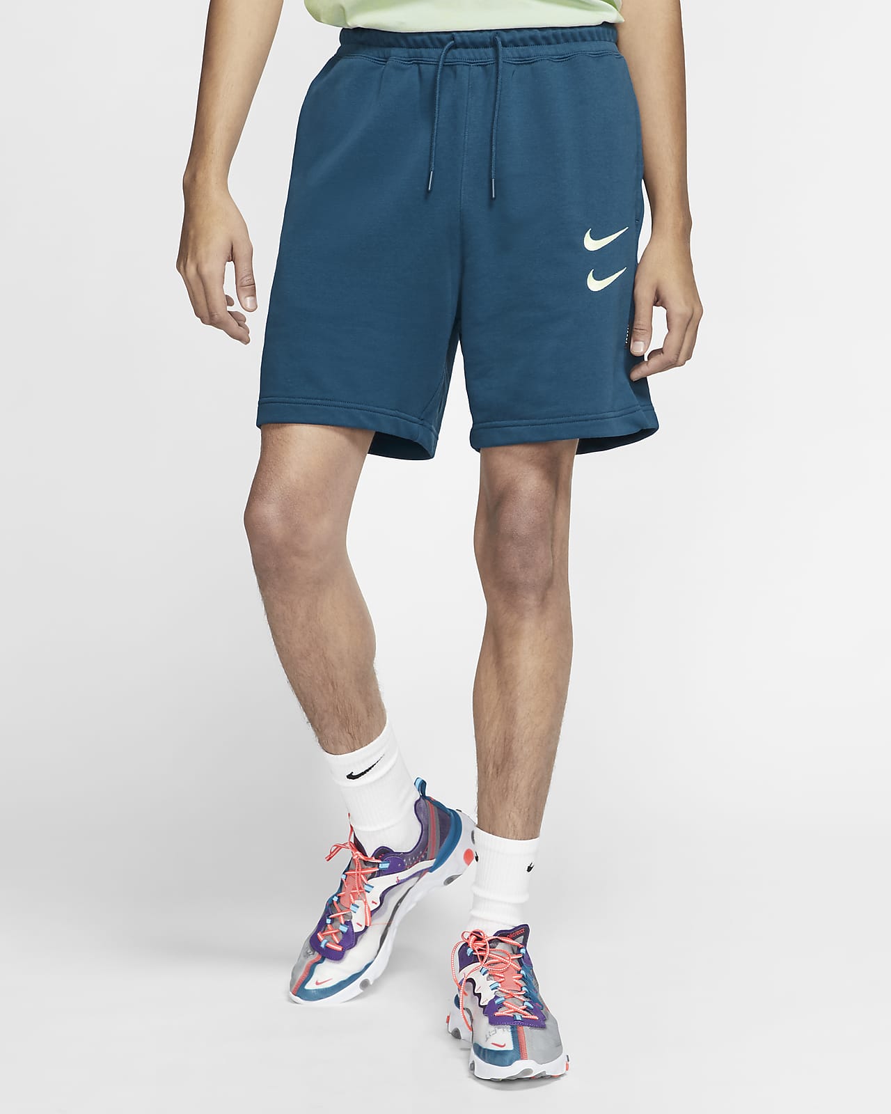 double swoosh french terry shorts