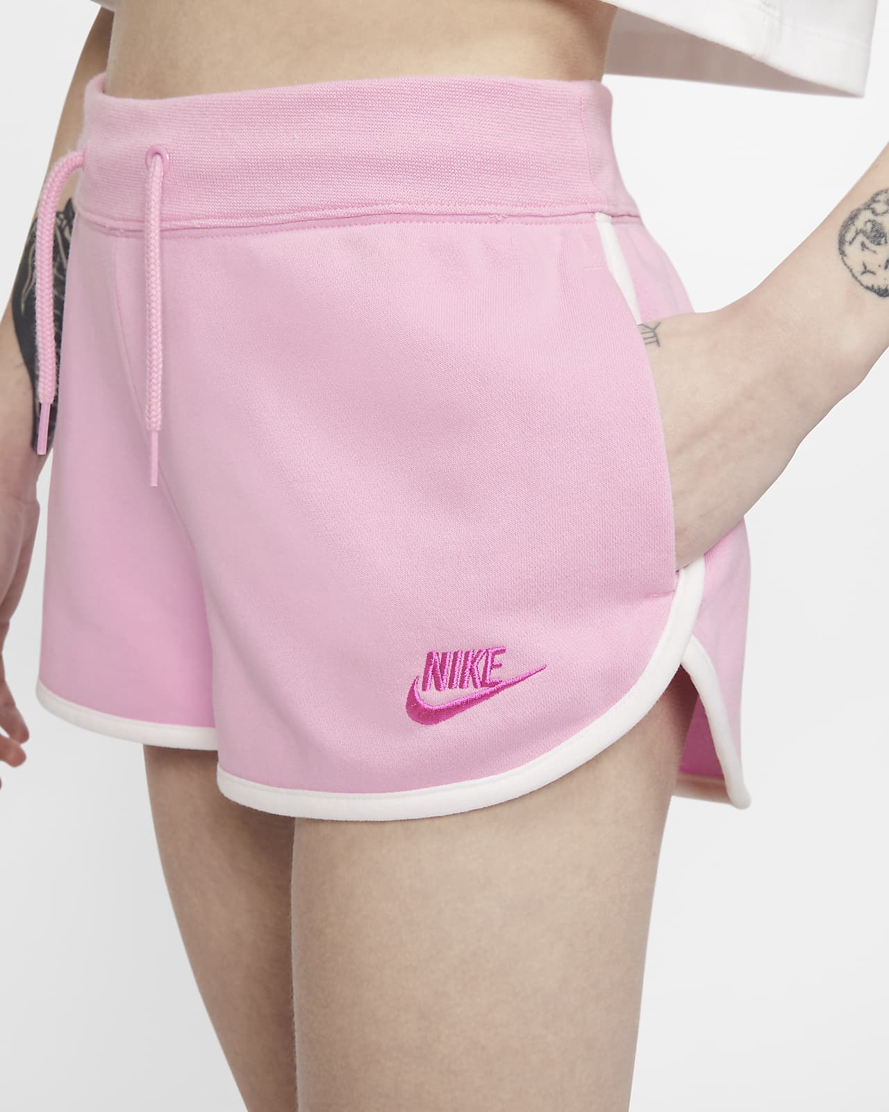 women's nike heritage fleece shorts