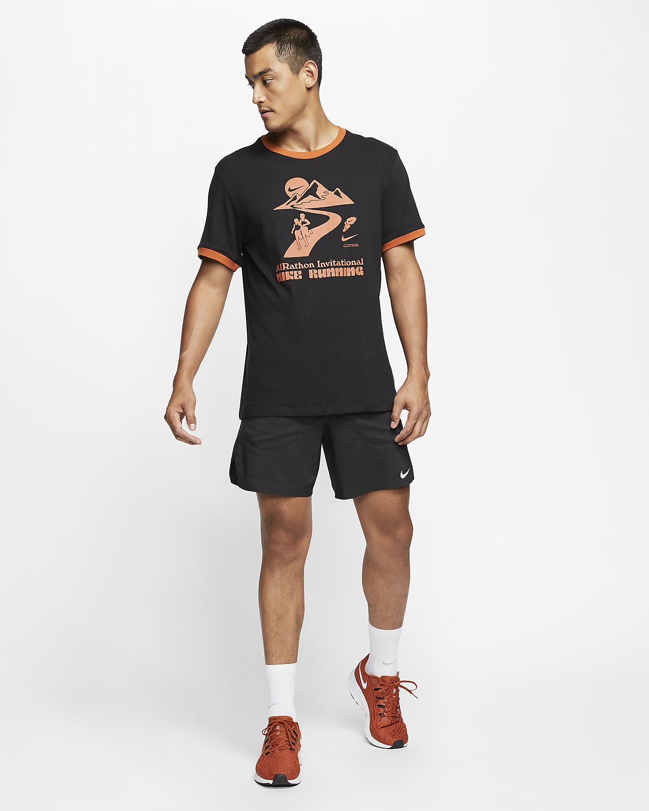 Ringer Running T-Shirt. Nike 