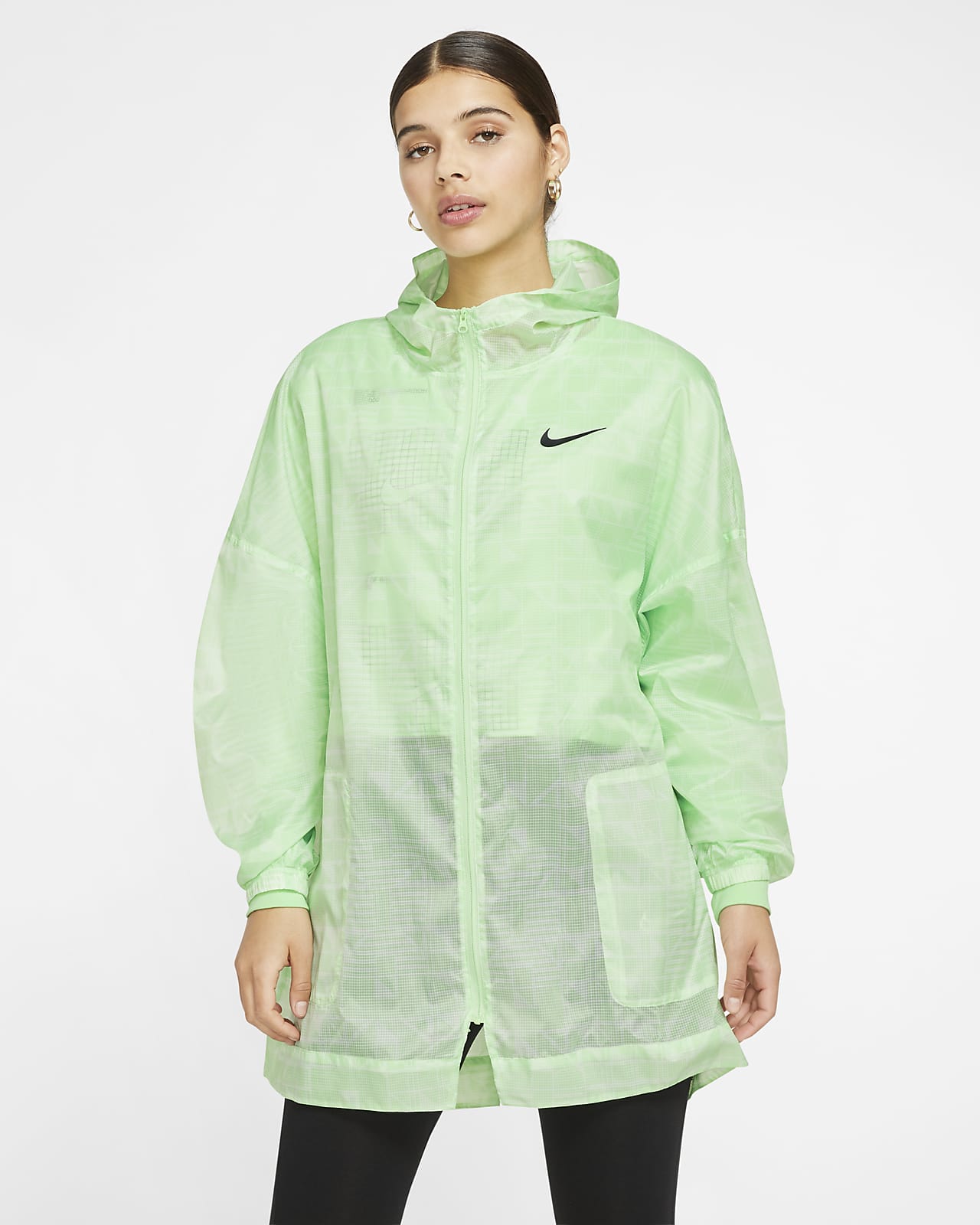 nike woven jacket green