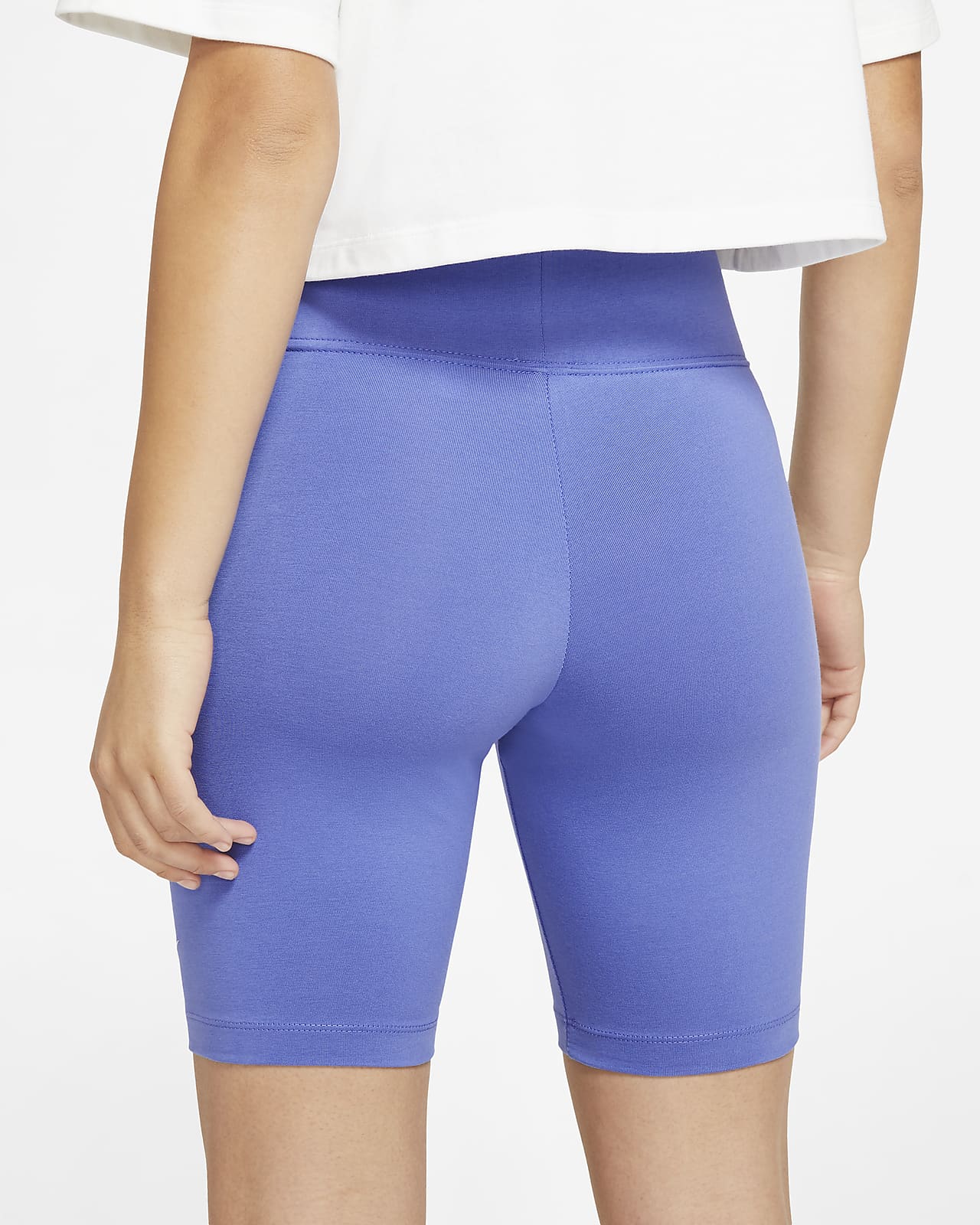 blue nike biker shorts