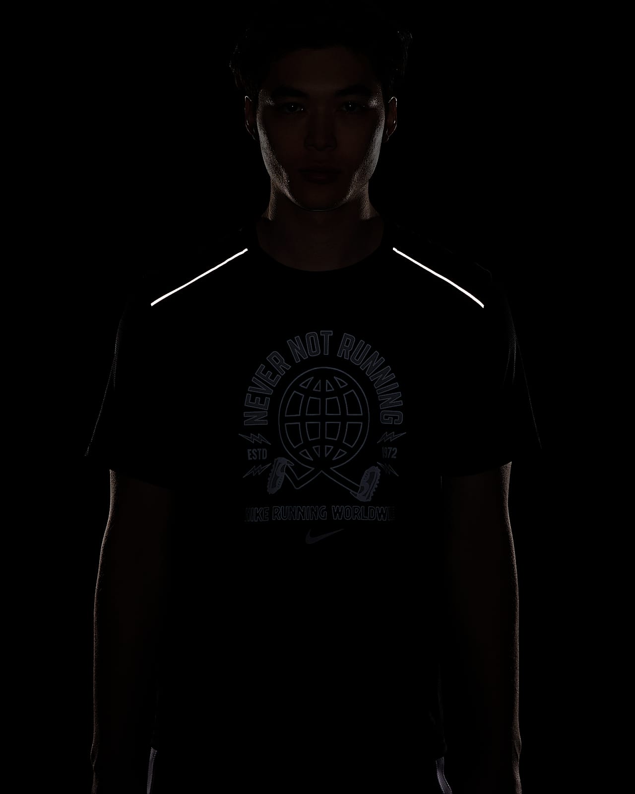nike miler t shirt white