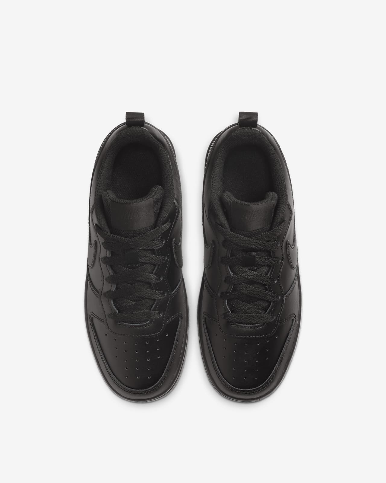 nike black court borough low 2 trainers youth
