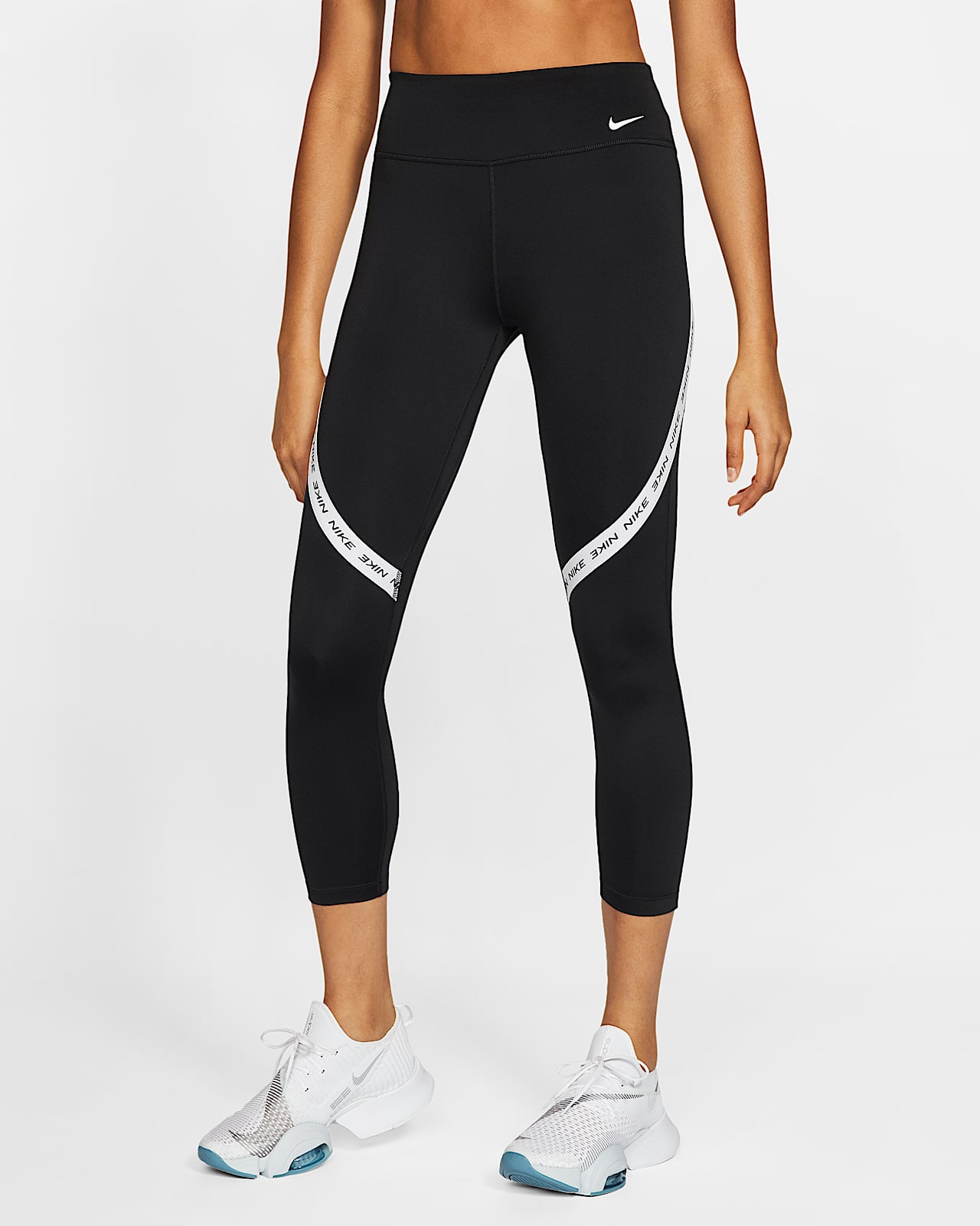 nike one mid rise crop
