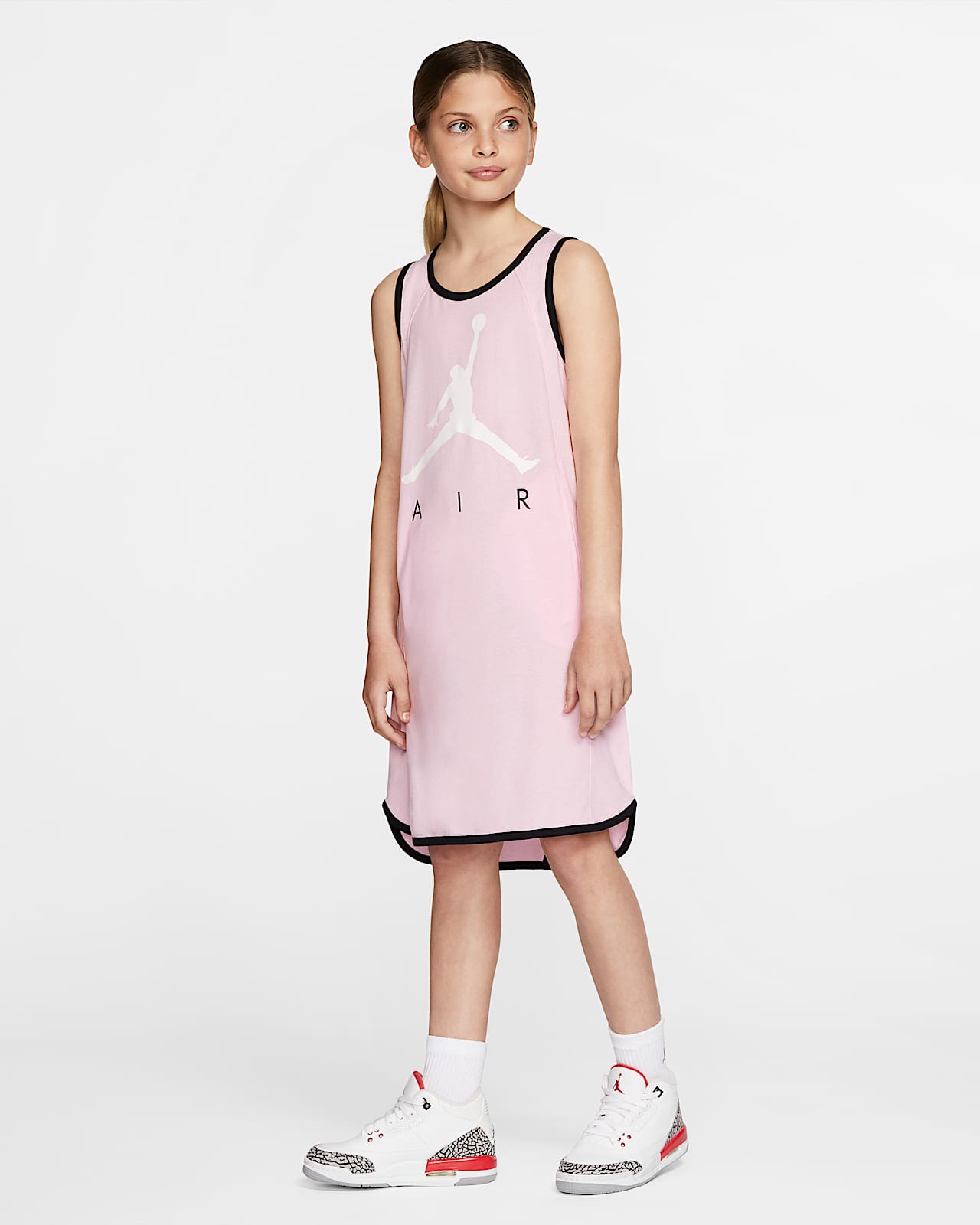 basket jordan fille rose