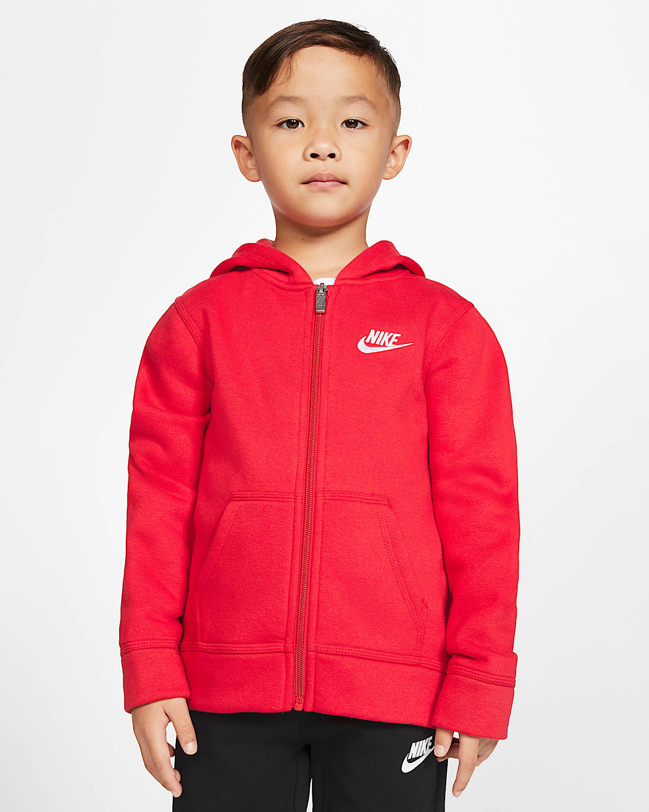 Sudadera con capucha de cierre completo para niños talla pequeña Nike  Sportswear Club Fleece. Nike.com