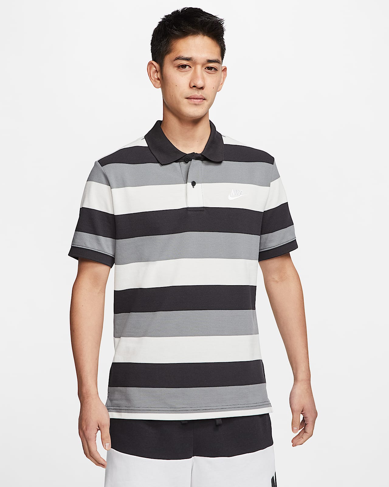 nike striped polo