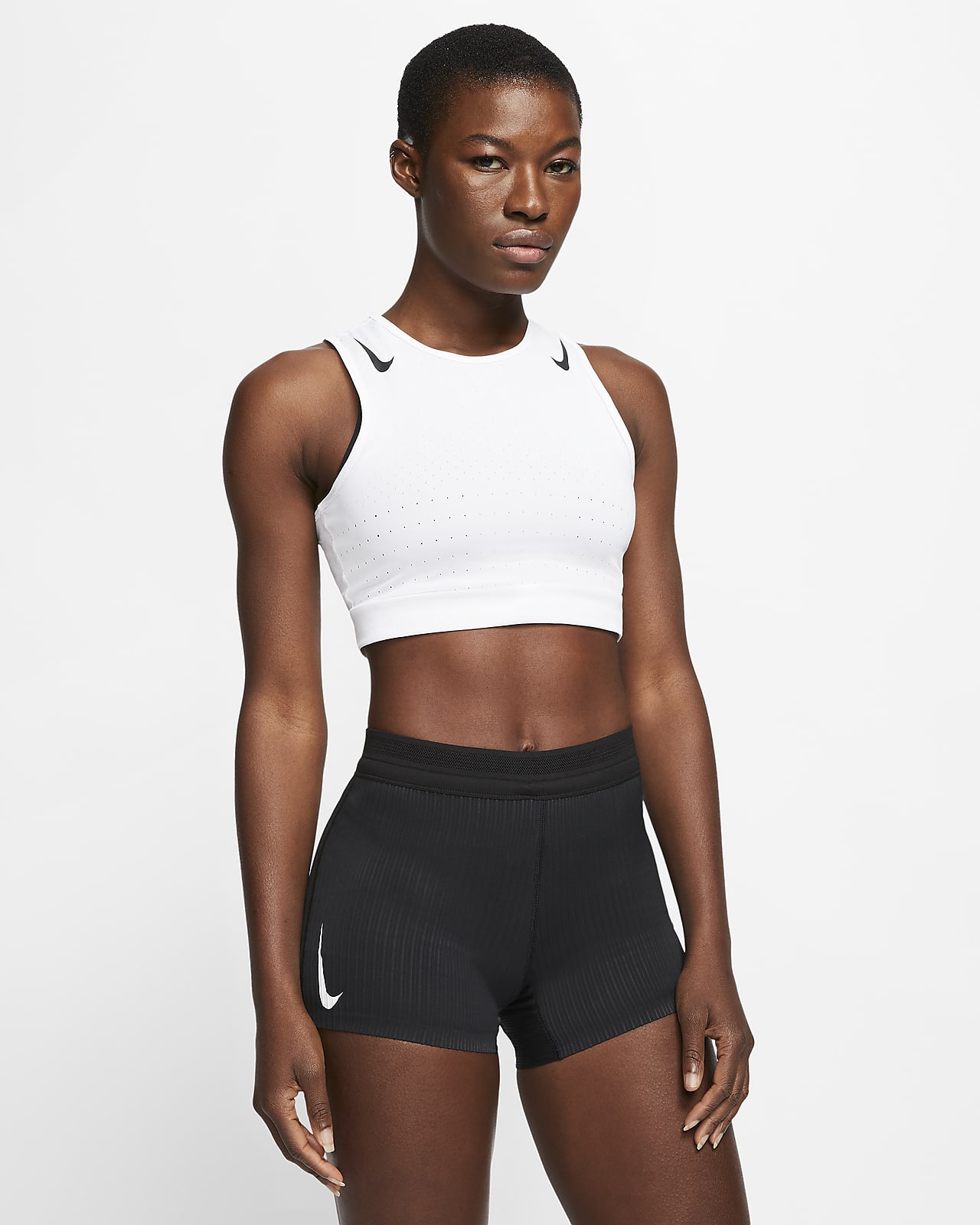 Top corto de running para mujer Nike AeroSwift. Nike.com