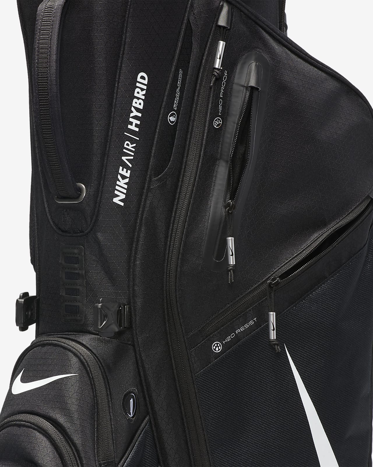 Nike Asia Cart Golf Bag Black x Metallic Silver Polyester, faux leather  GF3006 | eBay