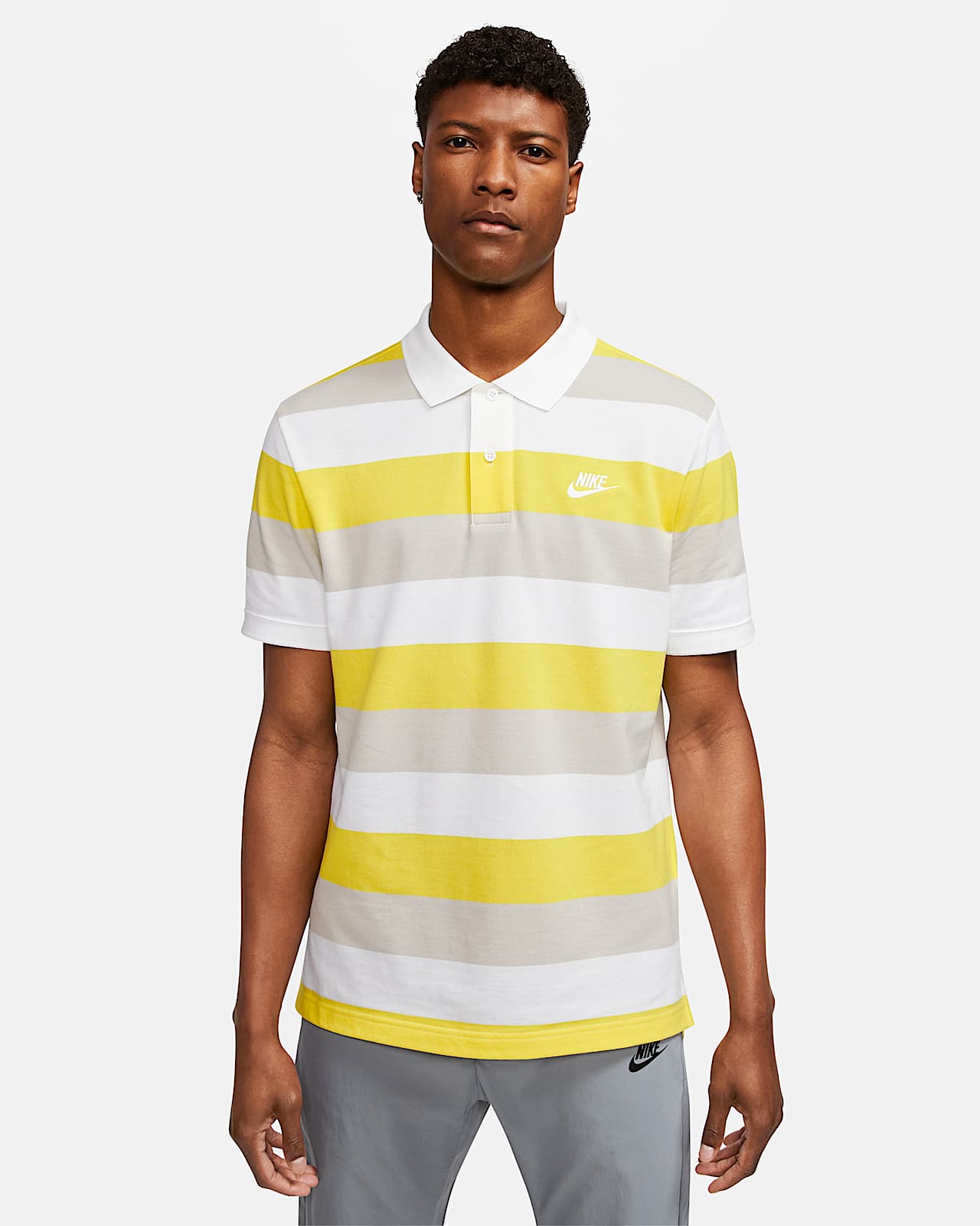 striped nike polo