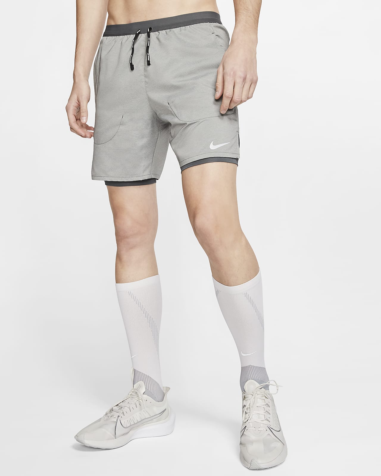 grey nike running shorts mens