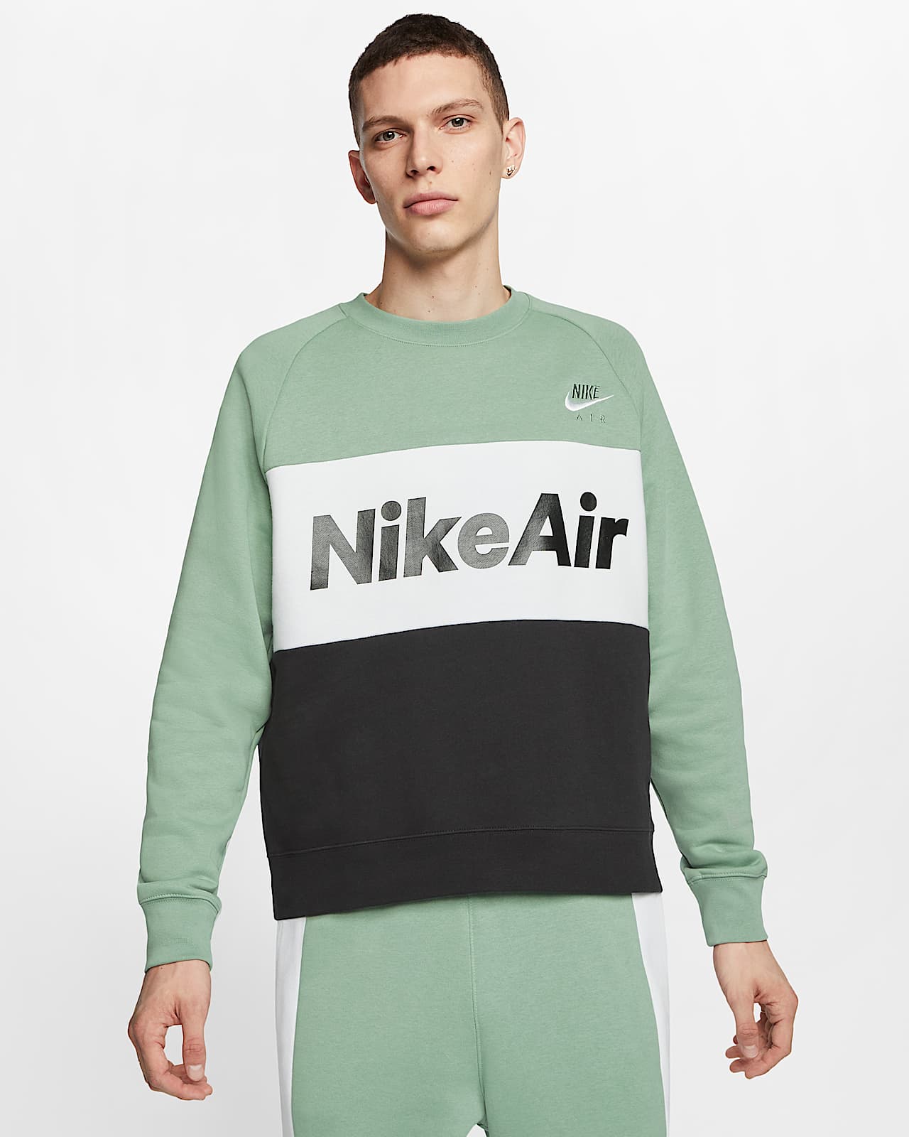 nike air sleeve colour block sweatshirt