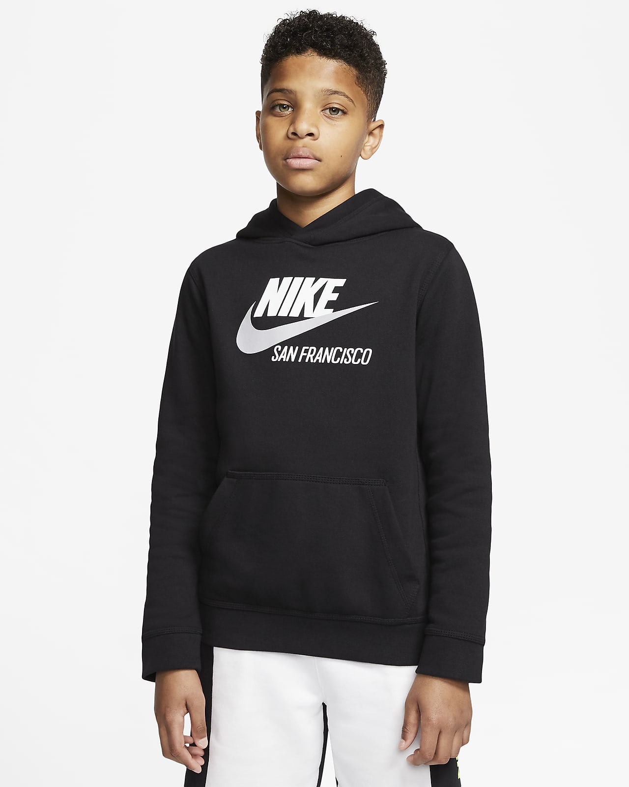 Nike Sportswear Nike Fleece Kids\' San Club Big Hoodie. Pullover Francisco