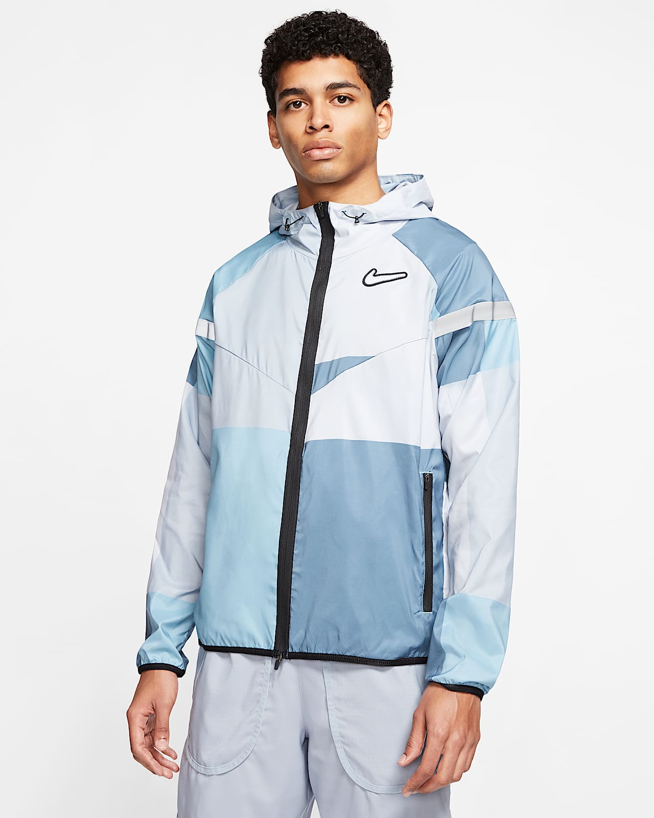 nike running run wild pack windrunner jacket in multicolour