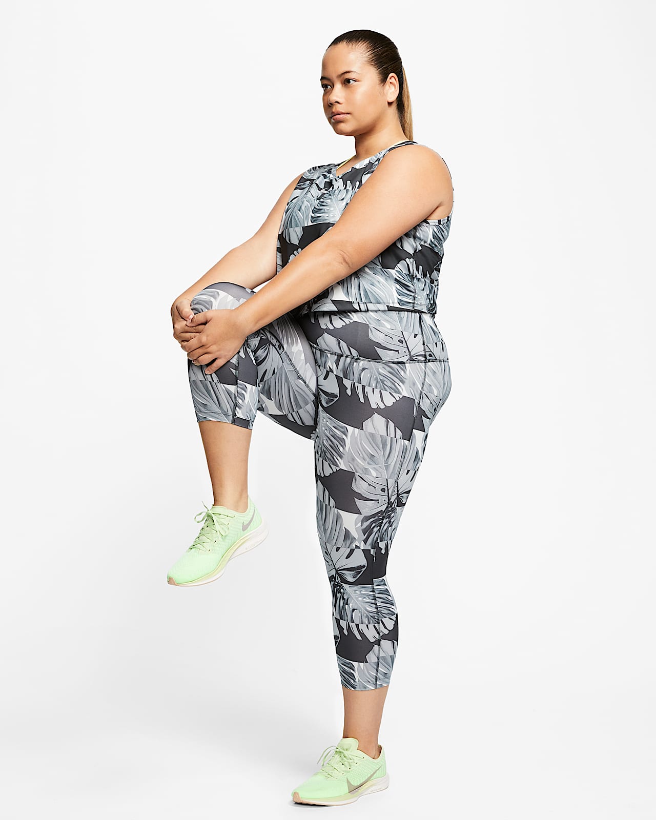 nike fast black crop running leggings