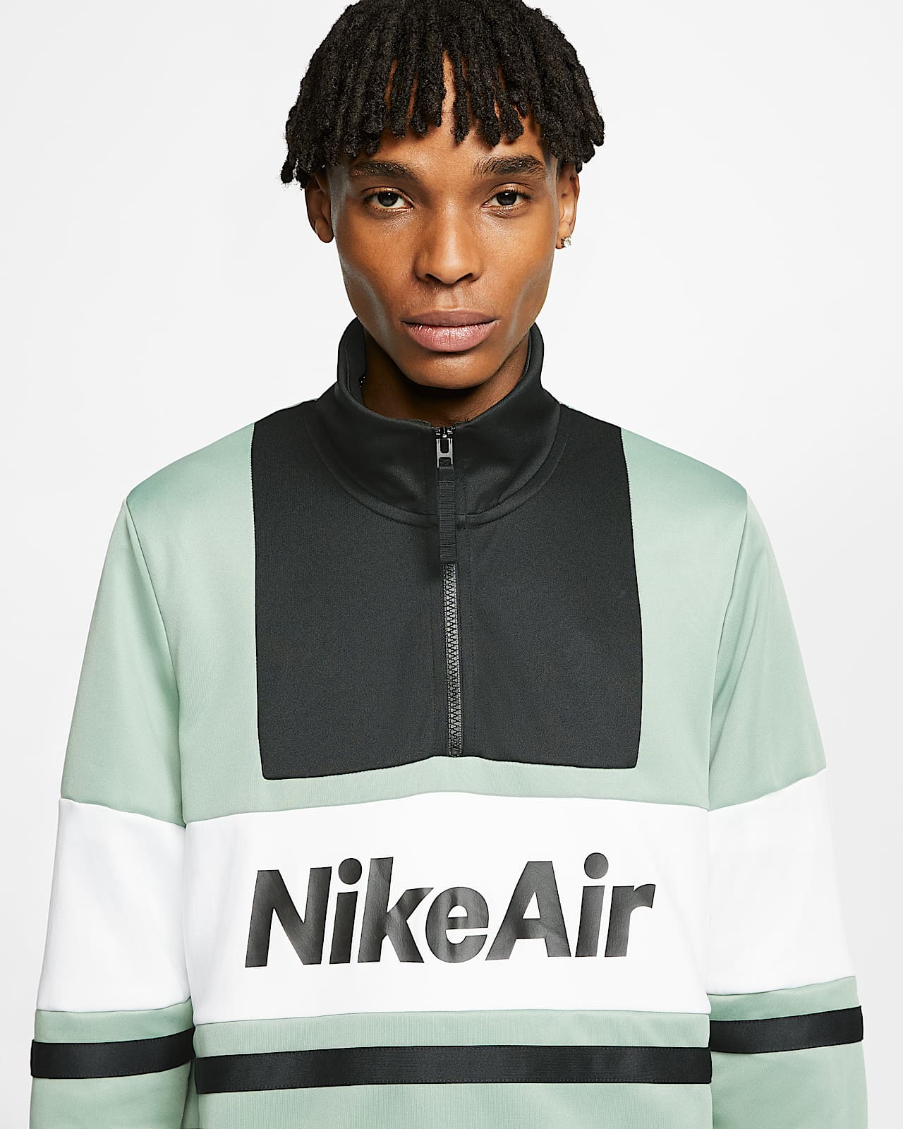 Nike Air Men's Jacket. Nike AT Nike Sportswear AIR Sweatshirt silver pineblackwhite