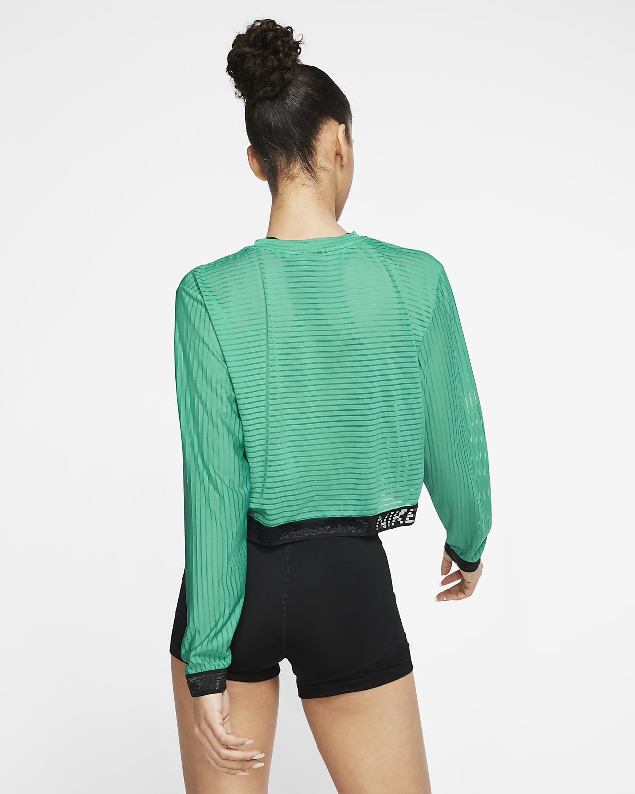 nike pro long sleeve crop top