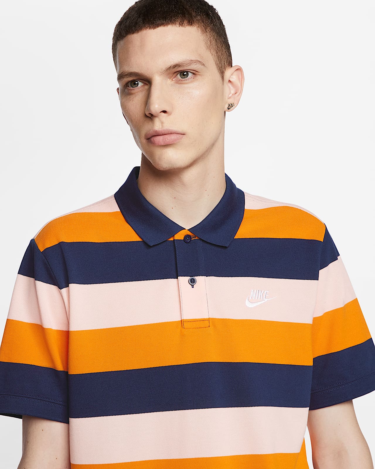 striped nike polo
