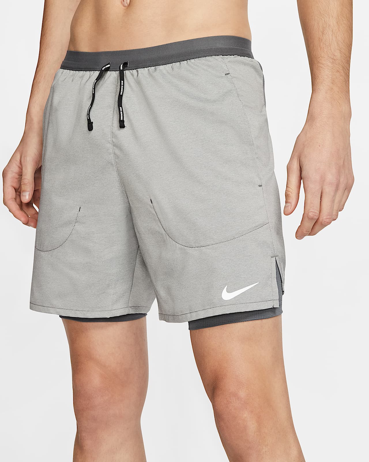 mens nike flex stride shorts grey