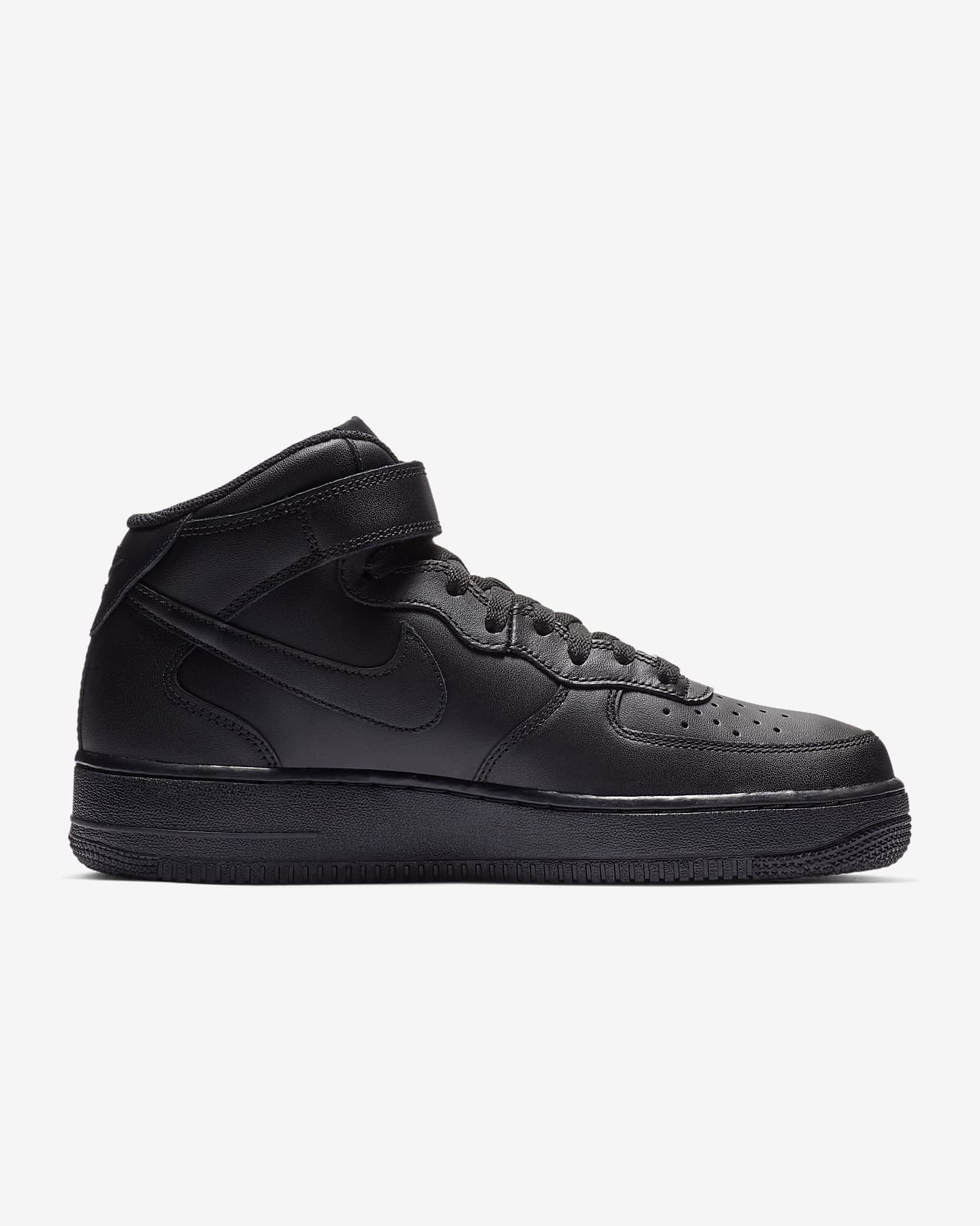 nike air force 1 mid all black