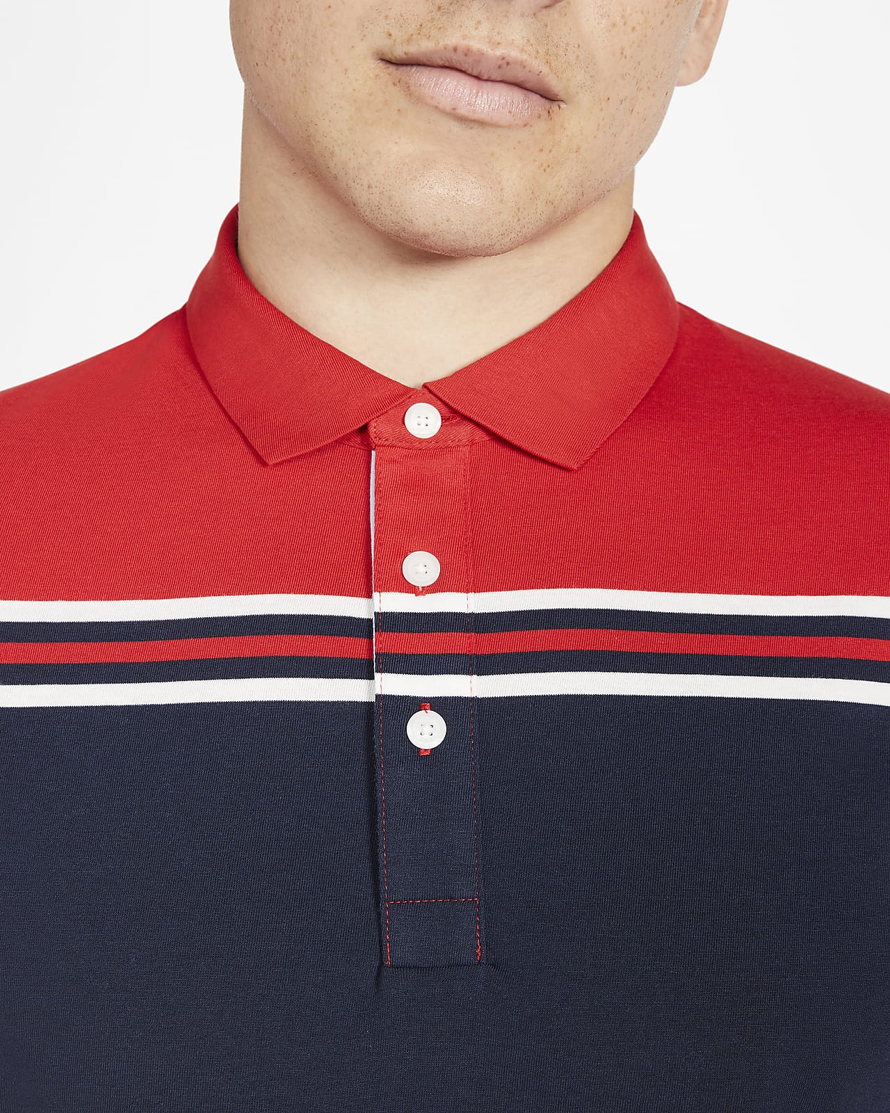 nike golf striped polo