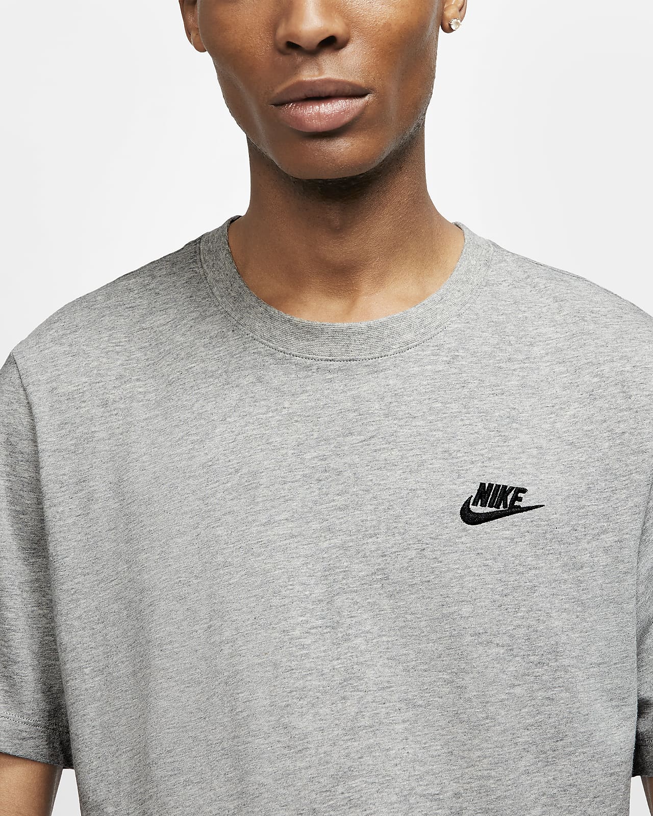 nike club t shirt dark grey