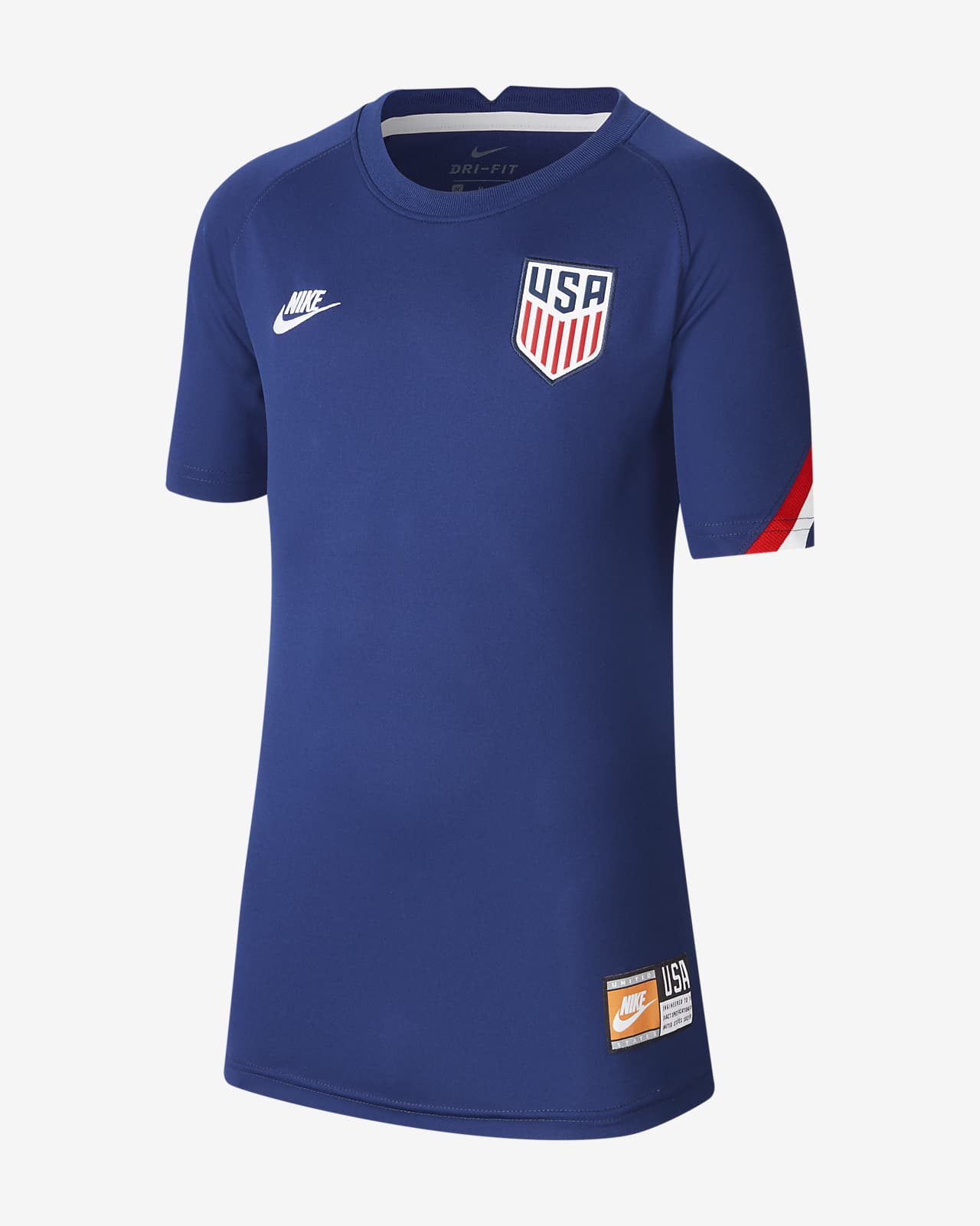 Camiseta de fútbol de manga corta para niños talla grande Estados Unidos.  Nike.com