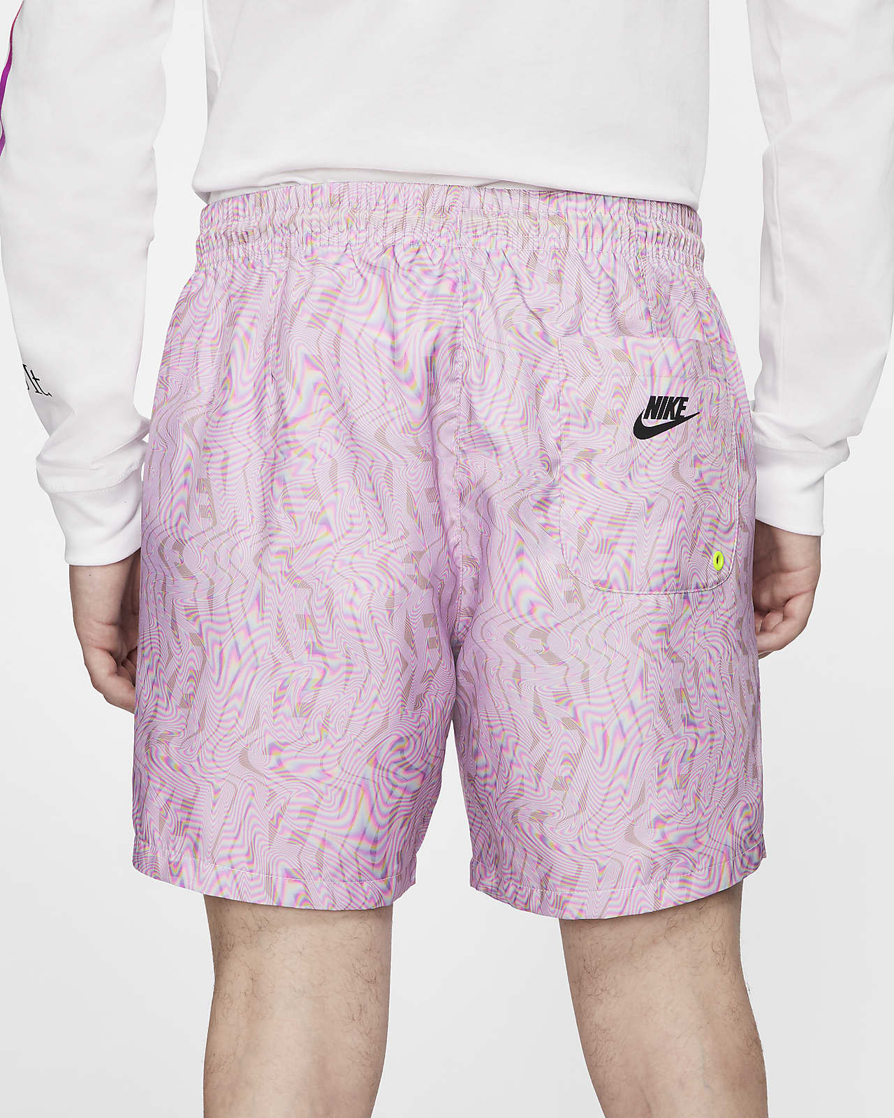 nike pink woven shorts