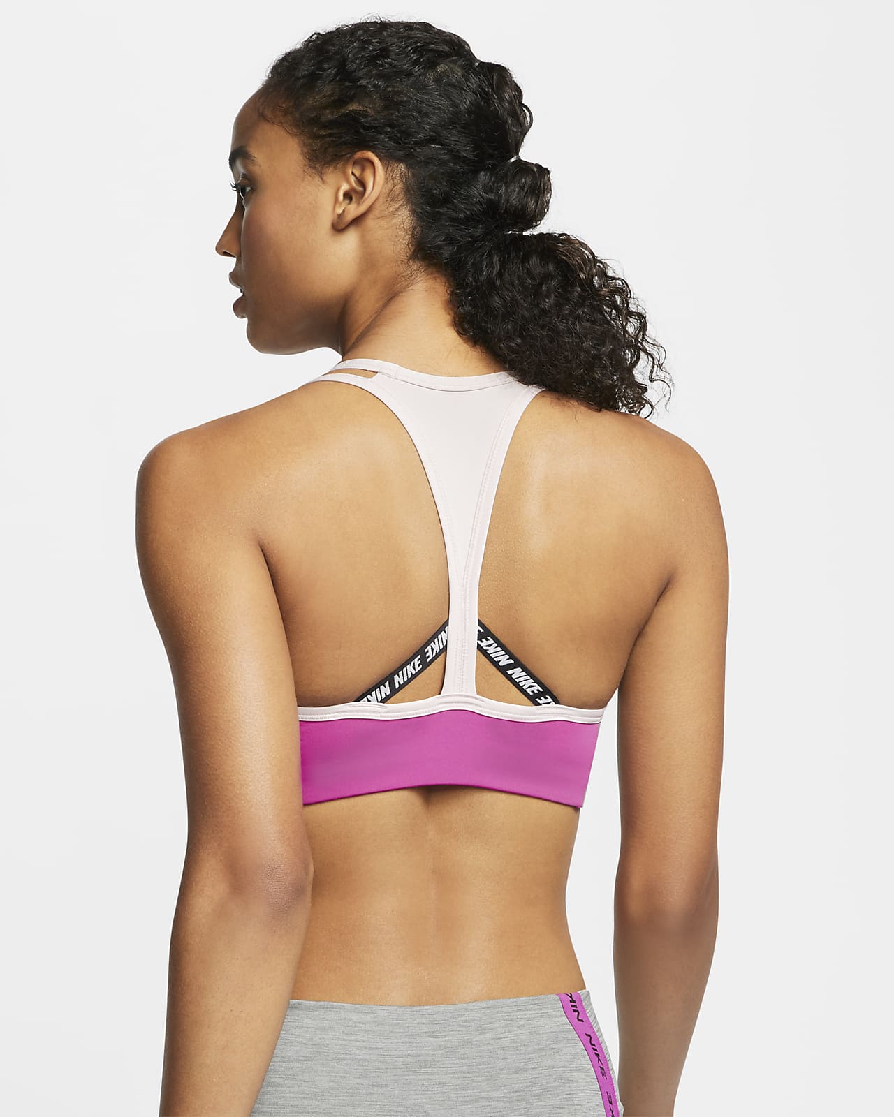 Buy Nike Women's Indy Logo Sports Bra Pink in KSA -SSS
