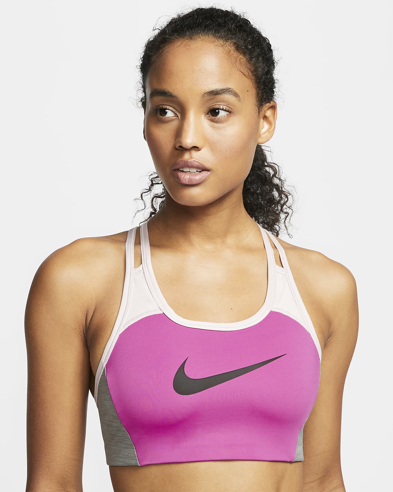 nike color block sports bra