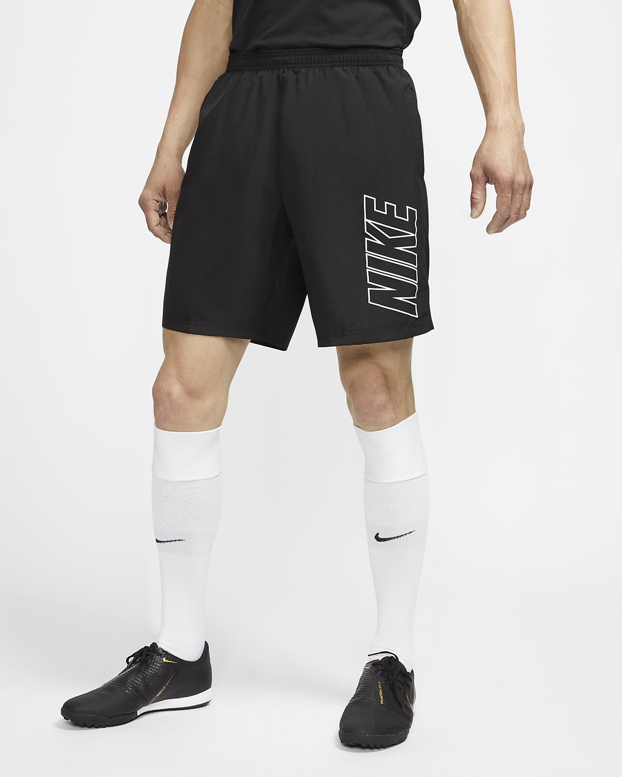 black nike football shorts
