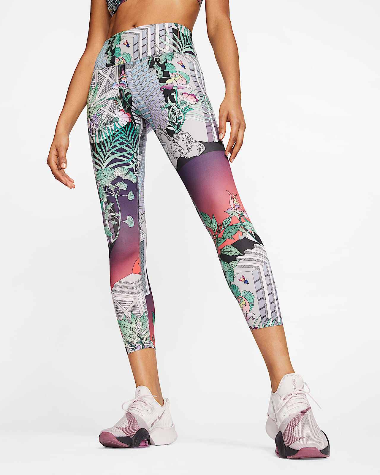 nike running leggings with ankle zip