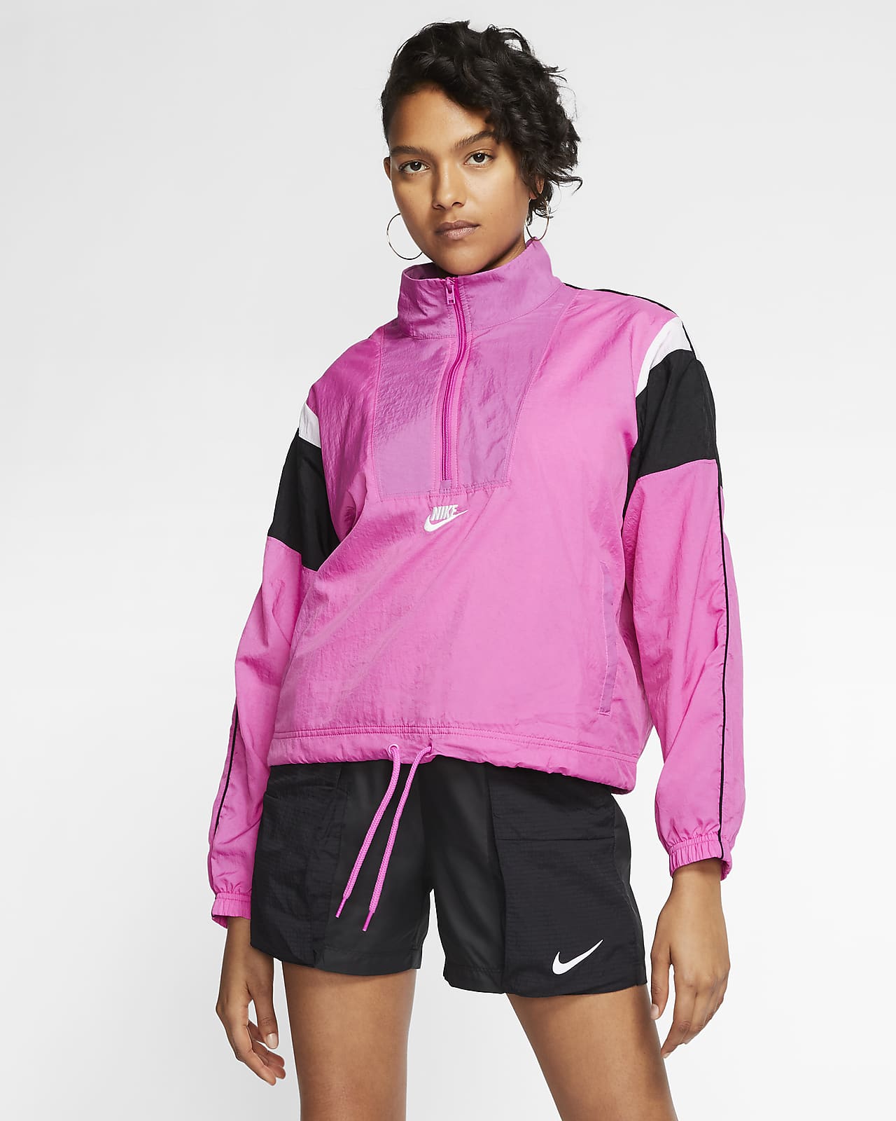 women's nike sportswear heritage crop windrunner jacket