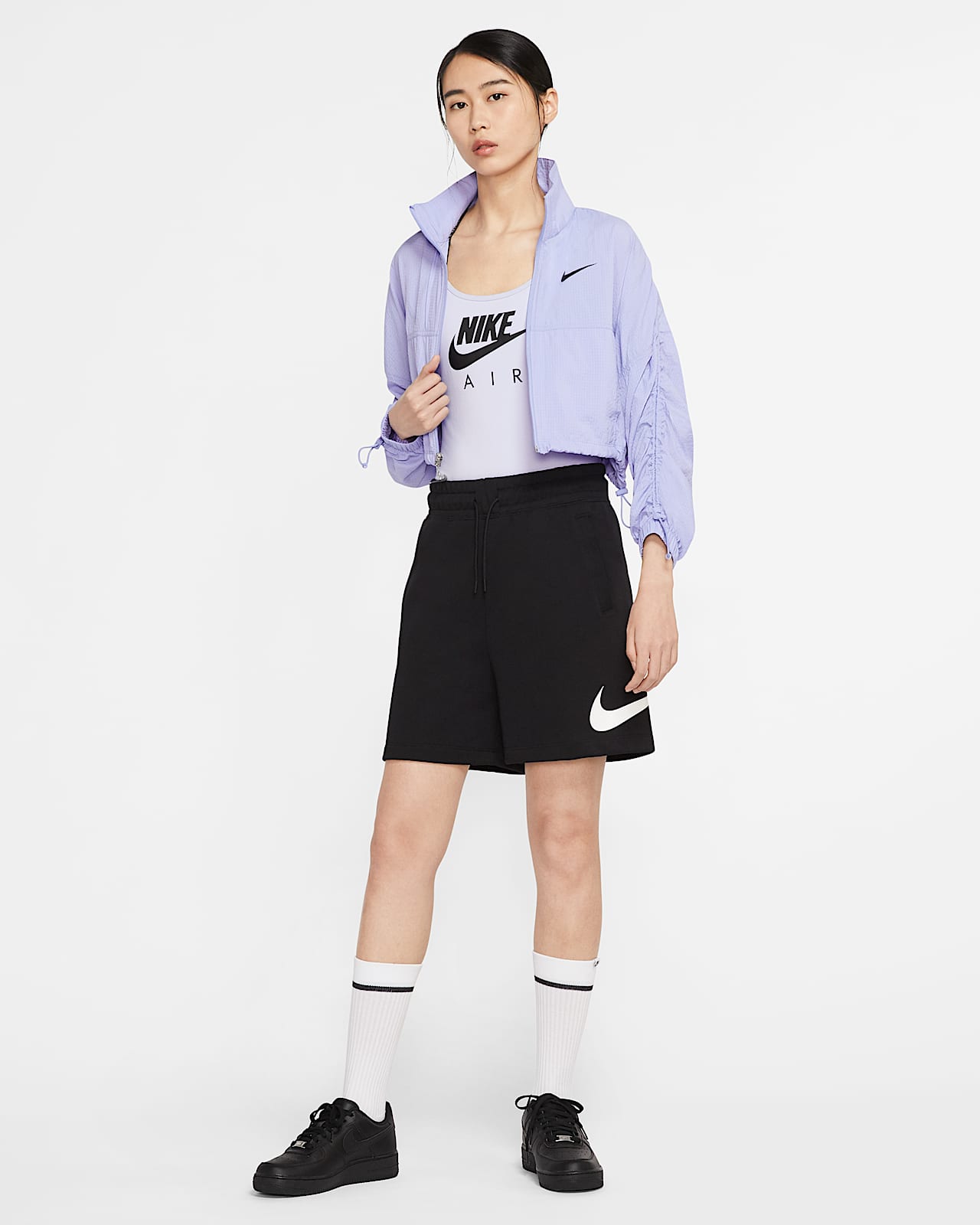 women's nike swoosh french terry shorts