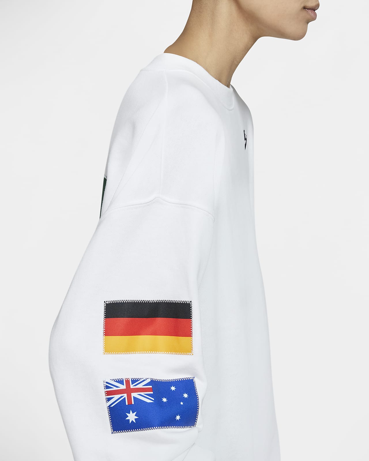 women's nike sportswear french terry flag crew sweatshirt